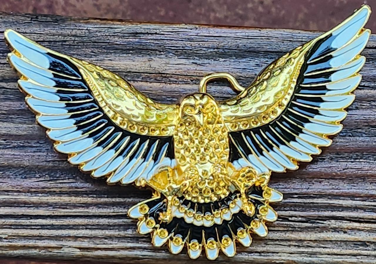 NEW AMERICAN USA GOLD EAGLE COWBOY WESTERN RODEO ANIMAL OPEN WING BELT BUCKLE