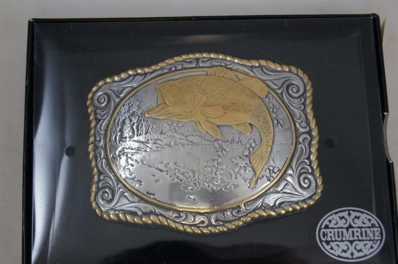 CRUMRINE Belt Buckle BASS by M & F Western fish 38056