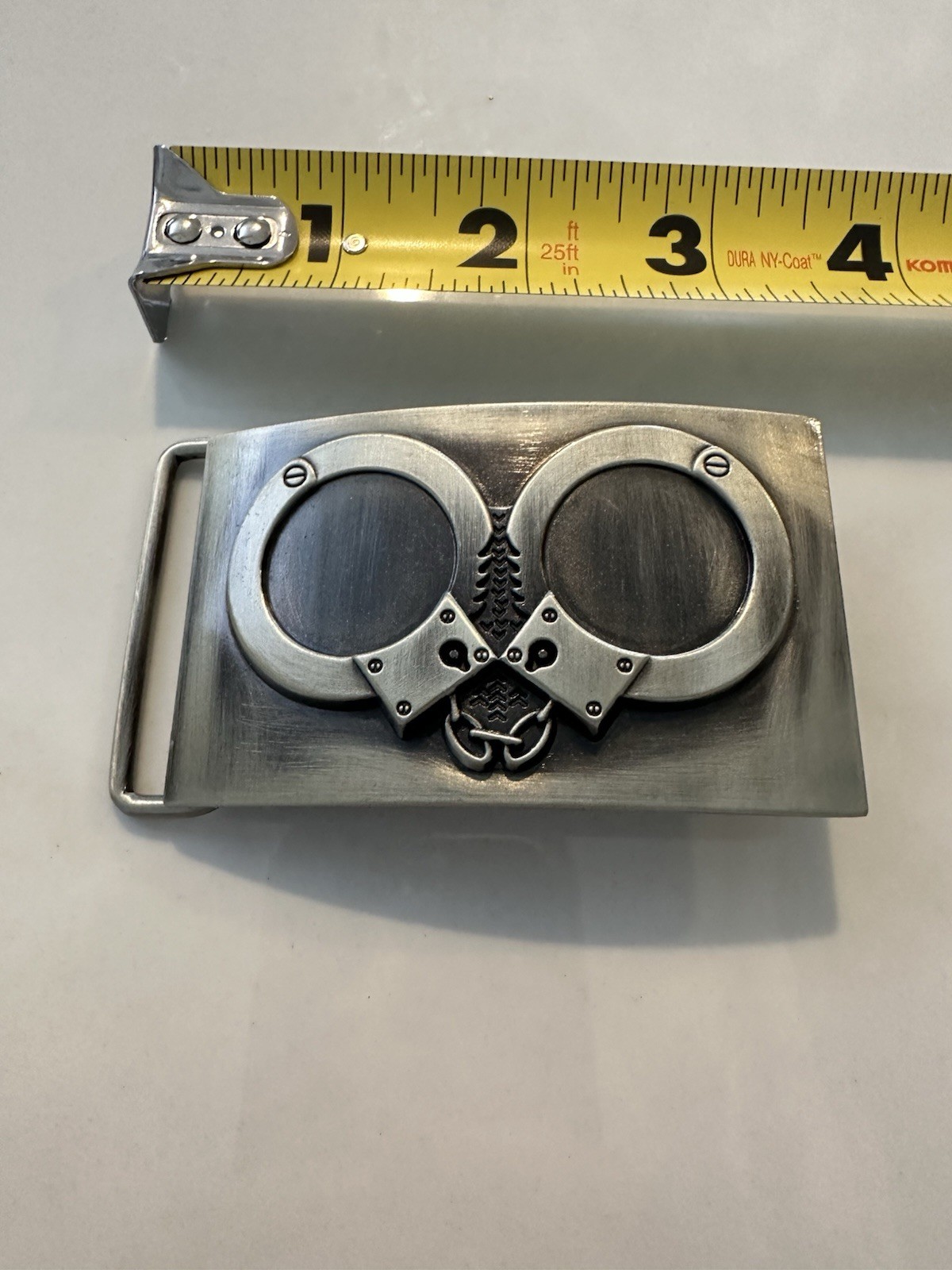 Silver Metal Handcuff Design Men&rsquo;s Interchangeable Belt Buckle Fits 1.5 in Belt