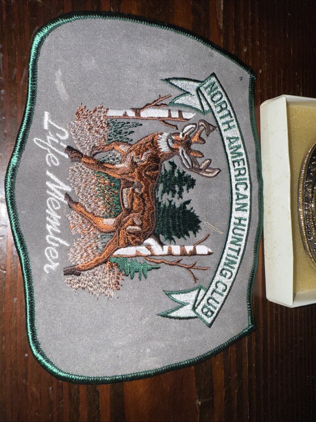 Vintage NAHC life member BELT And Patch North American Hunting Club