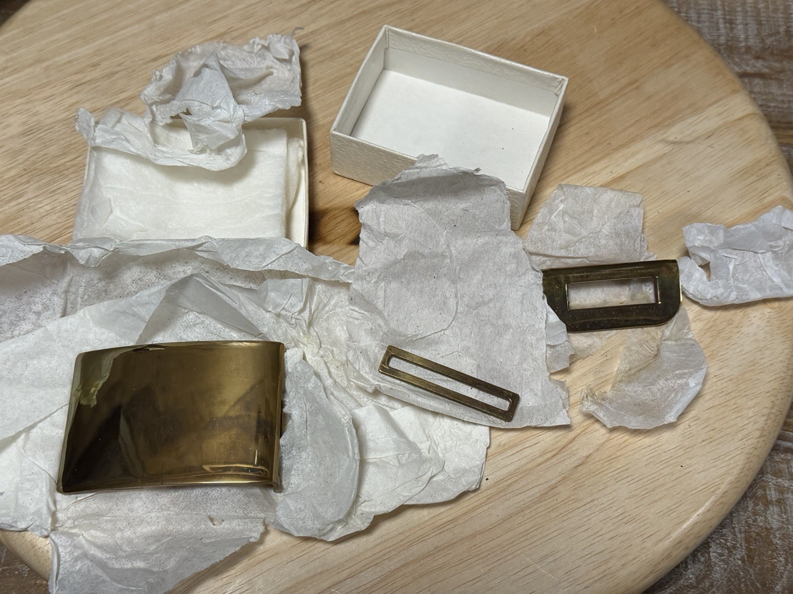 NOS U.S. Military Brass Belt Buckle Type II NSN 8315-00-393-0342 DLA 1983
