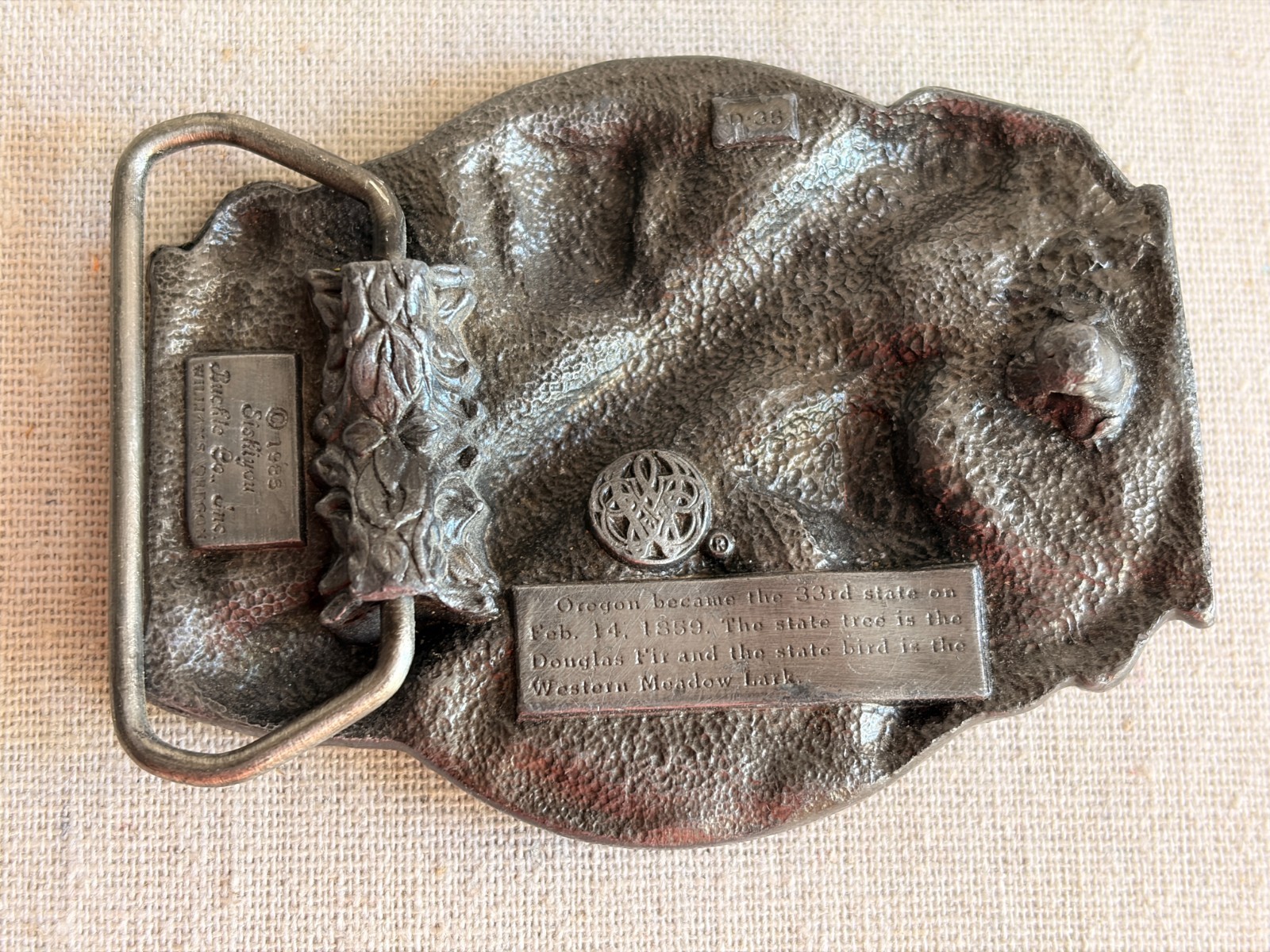 Vintage Belt Buckles 70&rsquo;s & 80&rsquo;s Oregon Deer Montana California Napa Wine