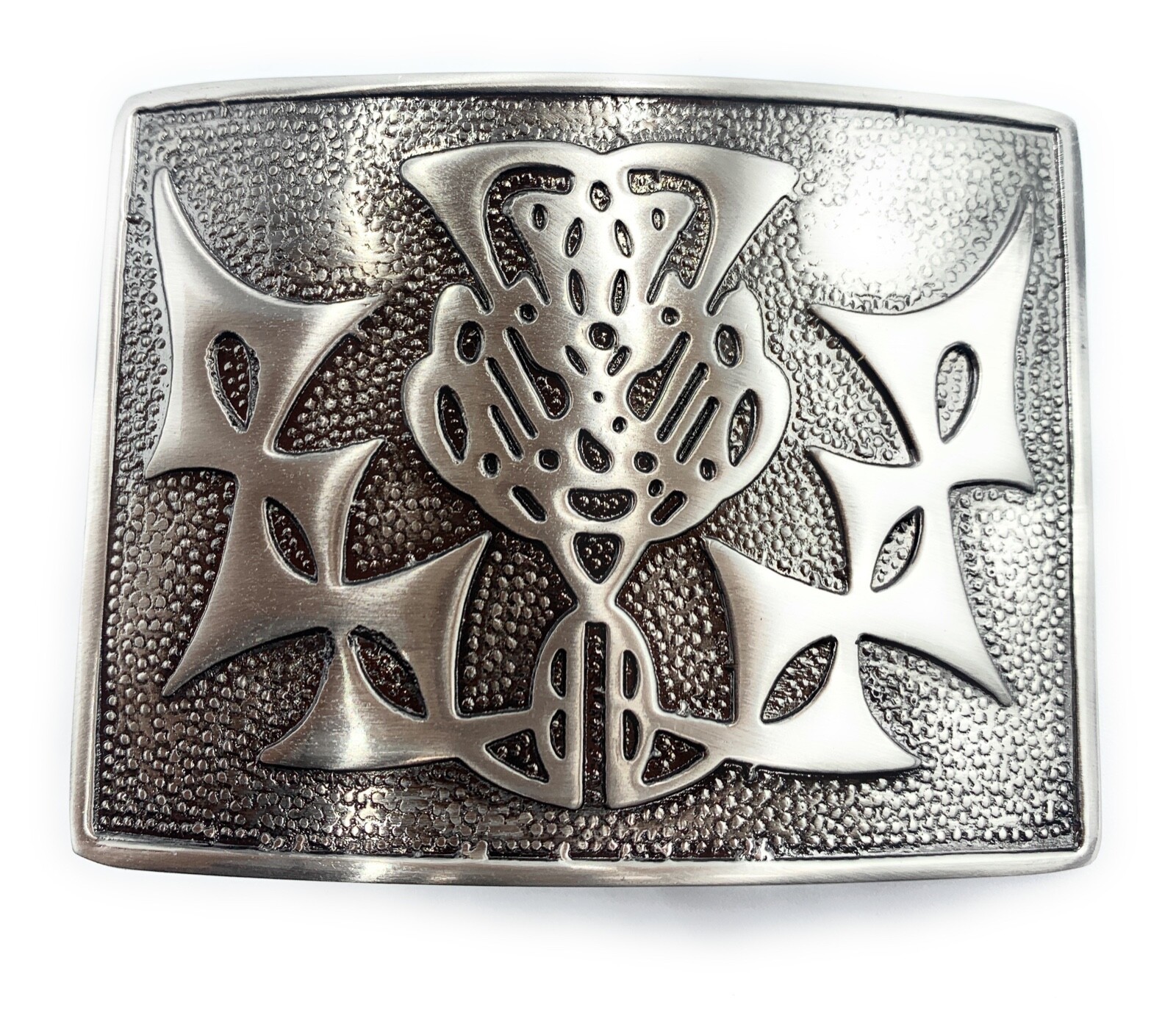 SCOTTISH THISTLE DESIGN KILT BELT BUCKLE ANTIQUE