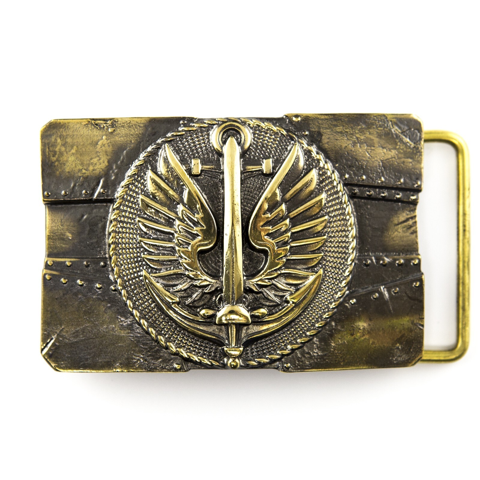 Ukrainian Marines belt buckle , Handmade Ukrainian Naval Infantry Corps solid br