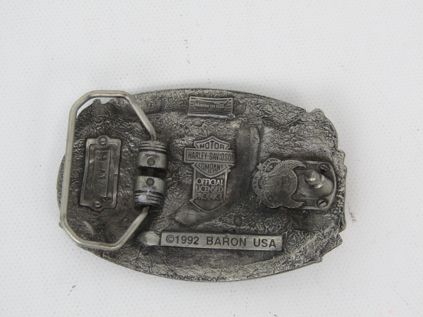 Harley Davidson Vintage Eagle Biker Belt Buckle Lord of Asphalt 1992 Baron USA