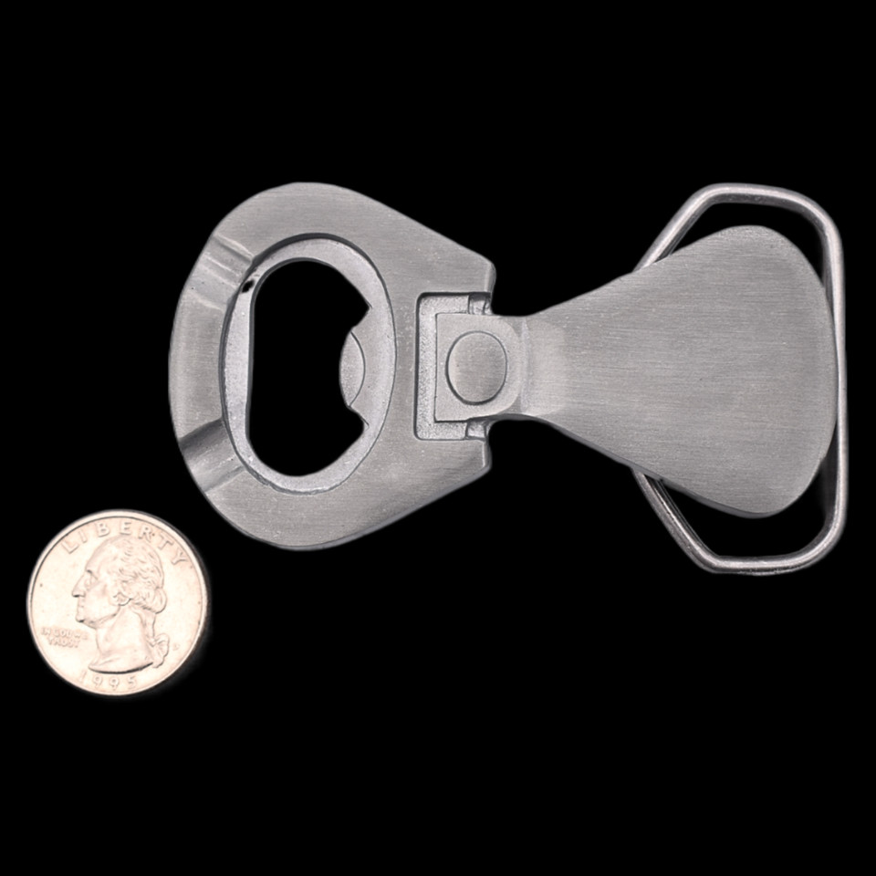 Pop Tab Beer Tab Bottle Opener Belt Buckle (New Old Stock)