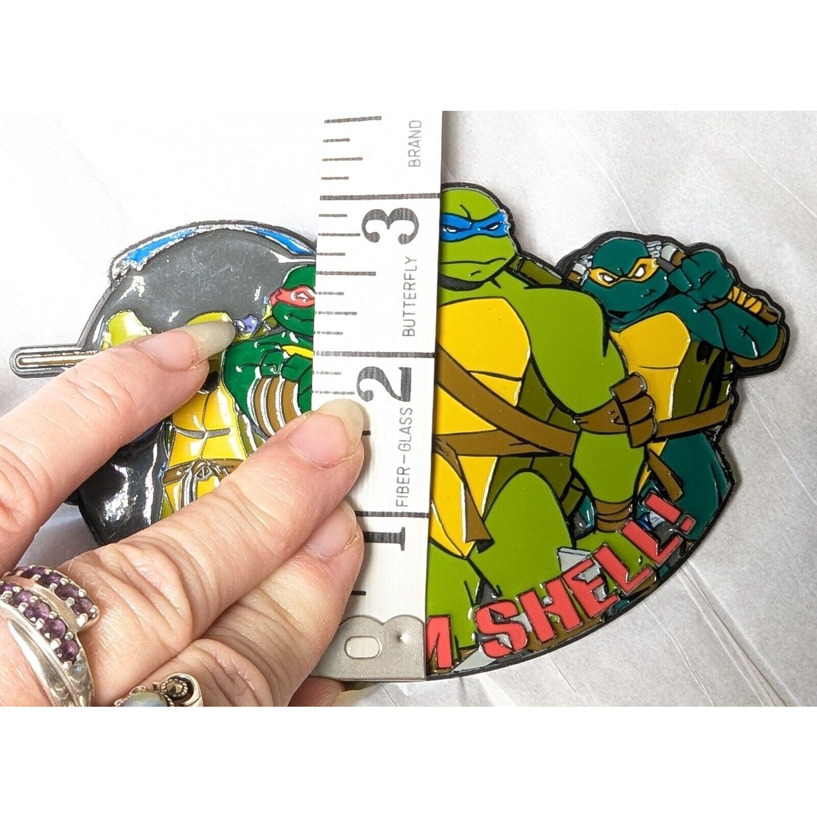 TMNT Teenage Mutant Ninja Turtles Belt Buckle GIVE &lsquo;EM SHELL! 2012 adult viacom
