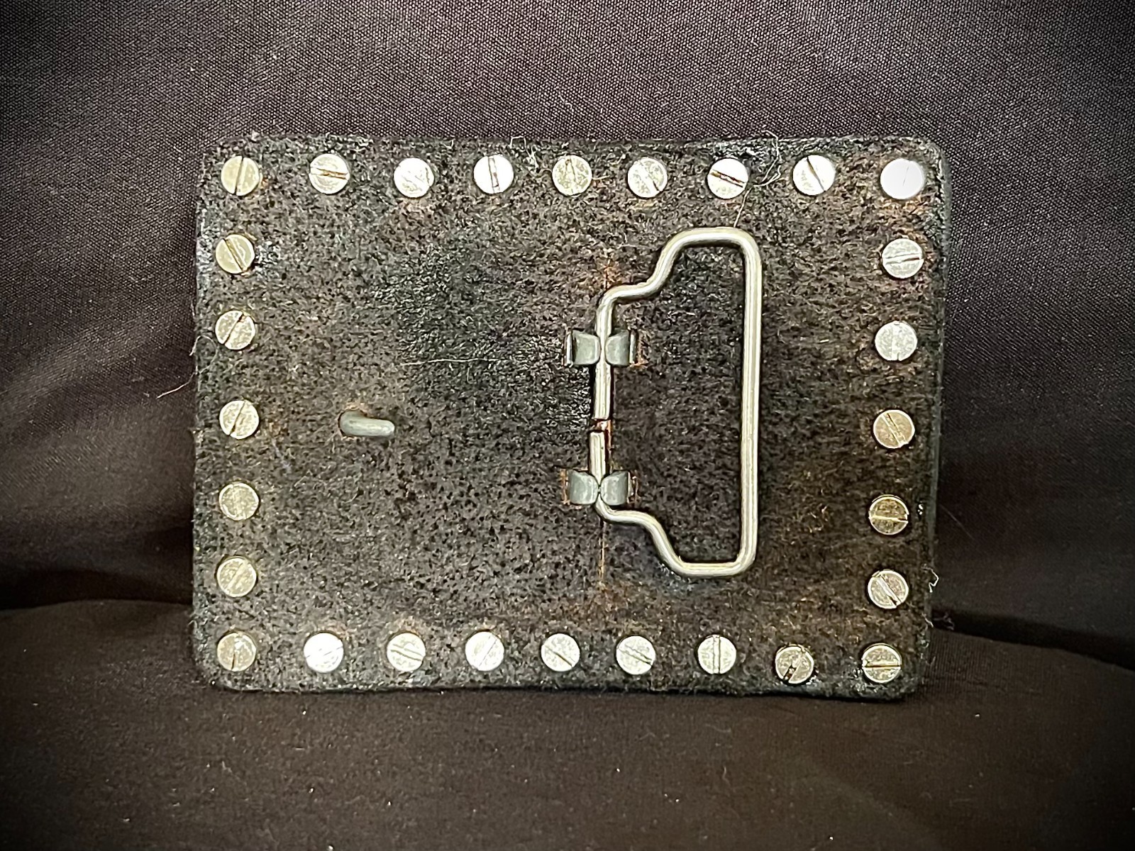 Studded Belt Buckle Archive 2007-09 Industrial Leather Back OOAK Darren Mcneese