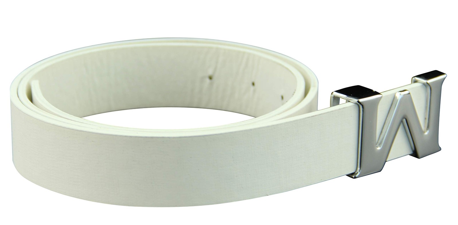 ALAKA Leather Mens Length 110cm * Width 3.3cm (43.3 » * 1.3 »), Antique White