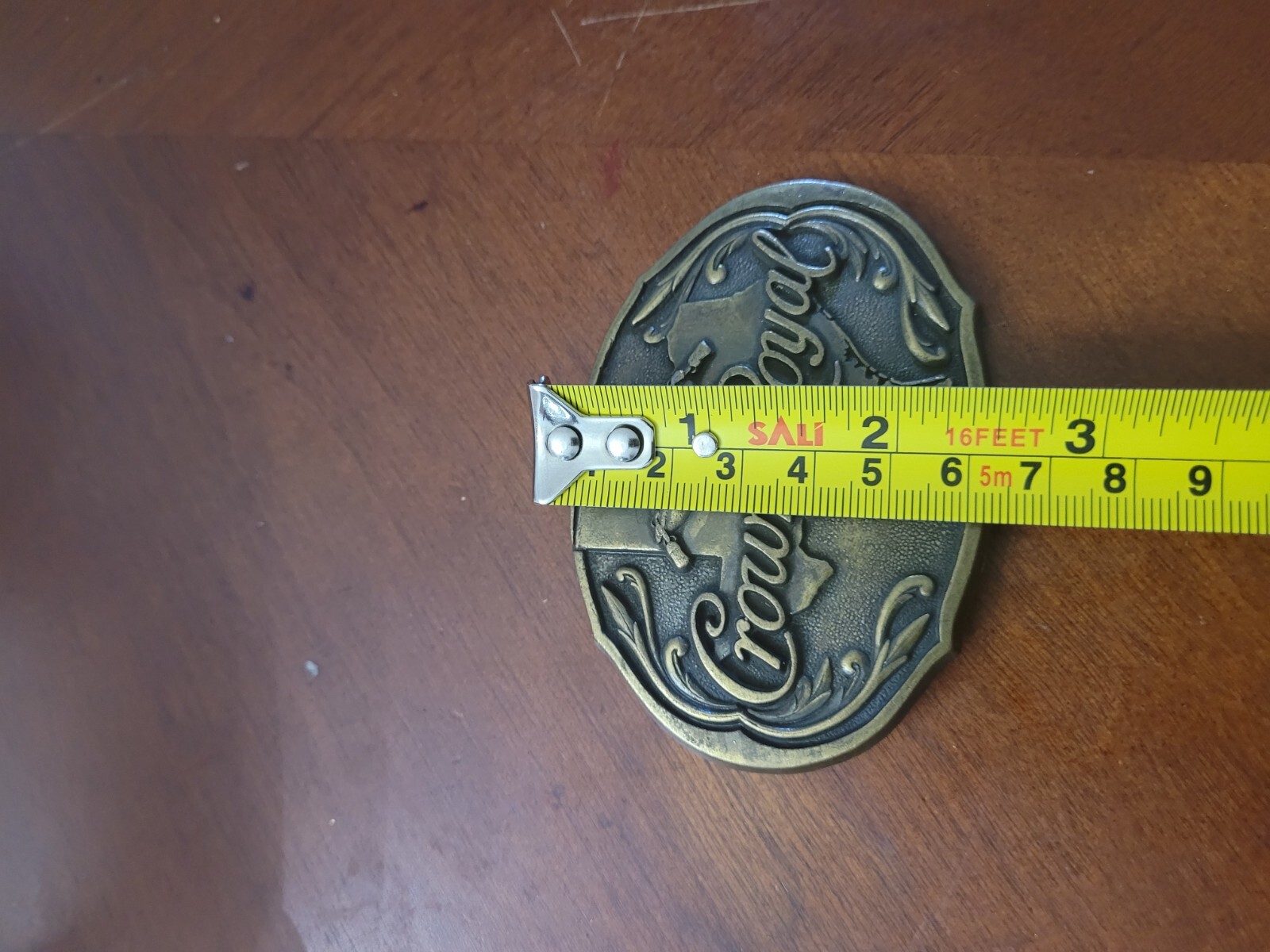 Vintage Bronze Crown Royal Belt Buckle