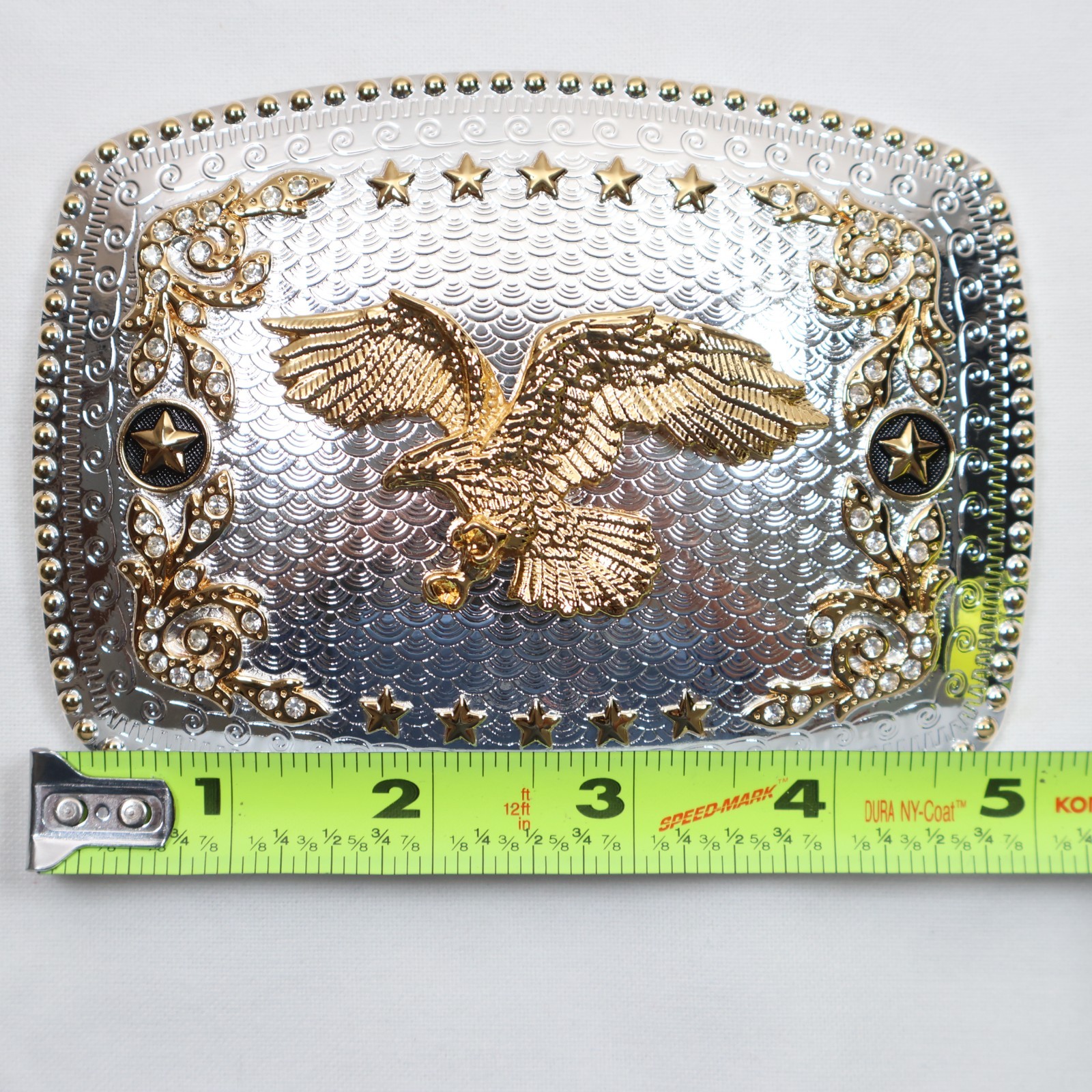 EAGLE Belt Buckle RECTANGLE Rodeo Western LARGE