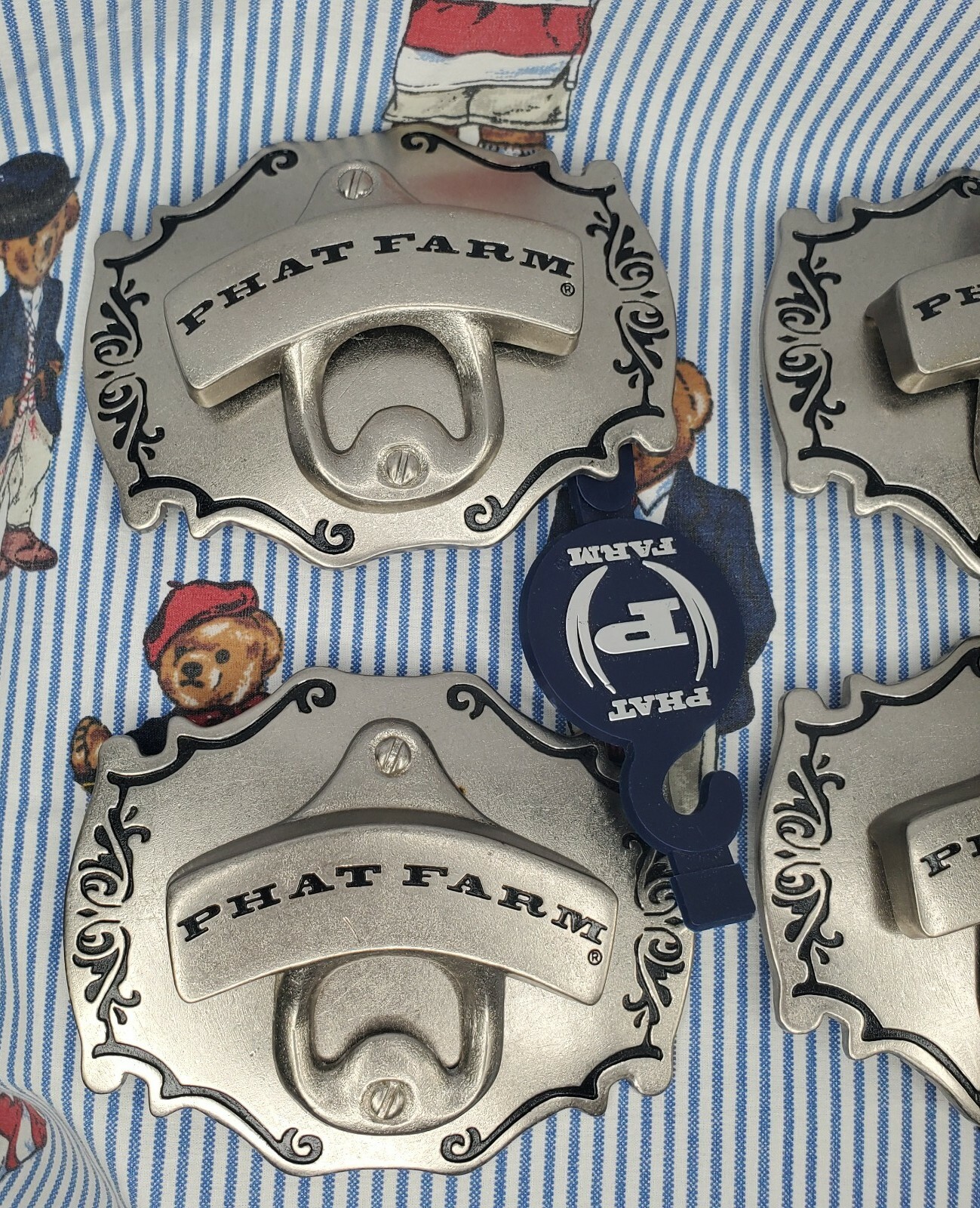 NEW Phat Farm Silver Metal Bottle Opener / Belt Buckle Deadstock Retro Y2K