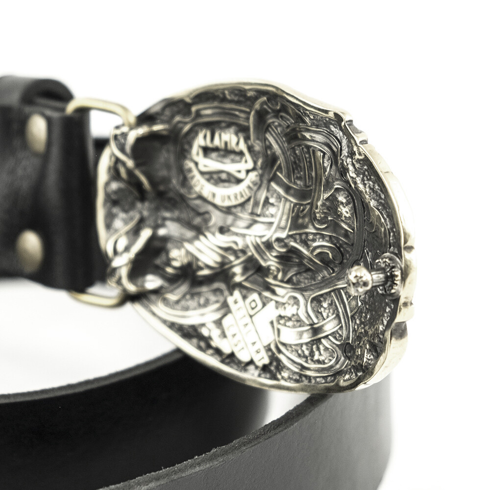Viking warship Drakkar german silver buckle, Scandinavian Nordic Celtic warrior