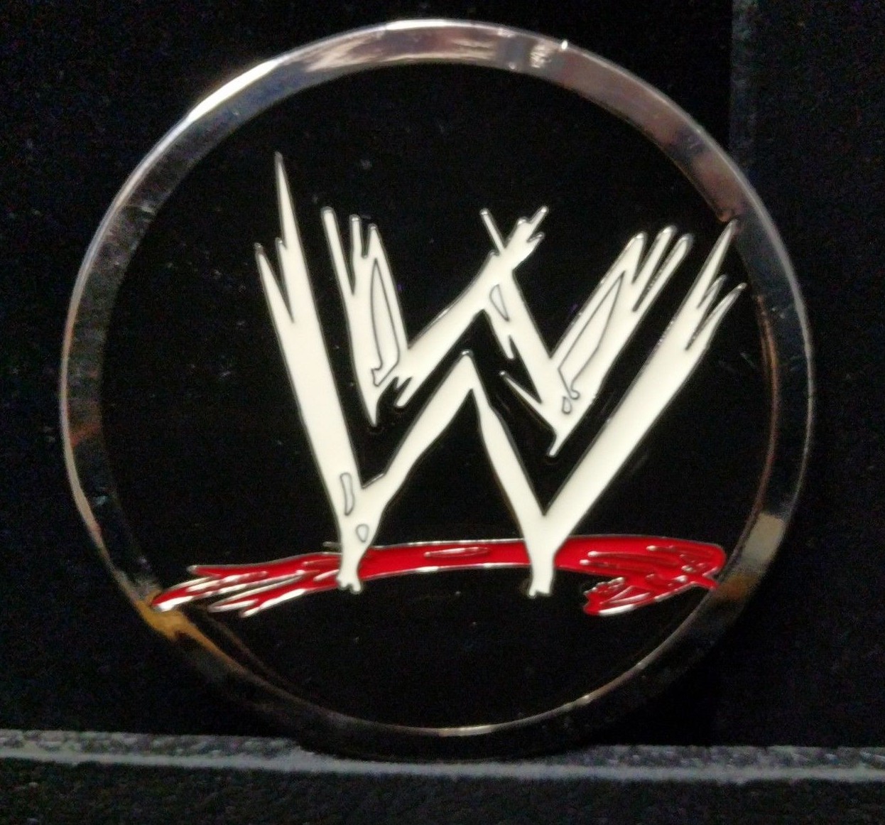 Great/Fun/Fashionable Belt Buckle W W World Wresting Logo Rare Large Enamel Nice