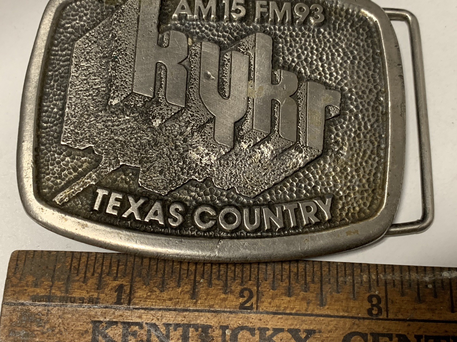 Vintage KYKR Texas Country Music Radio Beaumont TEXAS Belt Buckle
