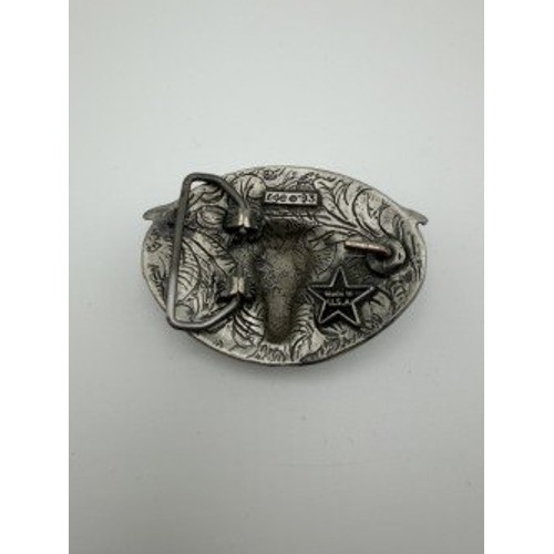 Ege Vintage Silver-Tone Longhorn Bull Belt Buckle FATHER&rsquo;S DAY SALE: $10 OFF