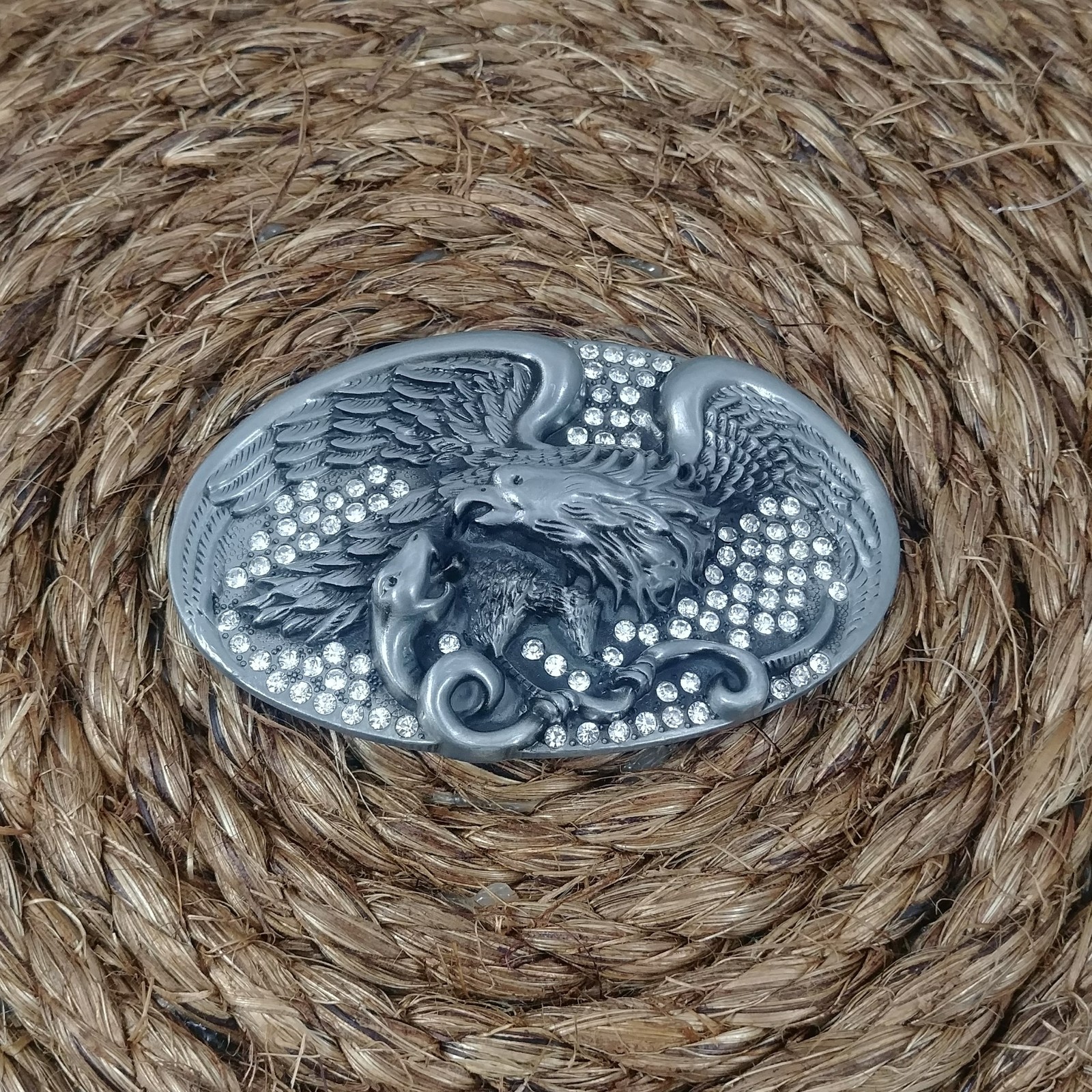 NEW! EAGLE SNAKE METAL BELT BUCKLE ANIMAL COWBOY & WESTERN HEBILLA AGUILA #100