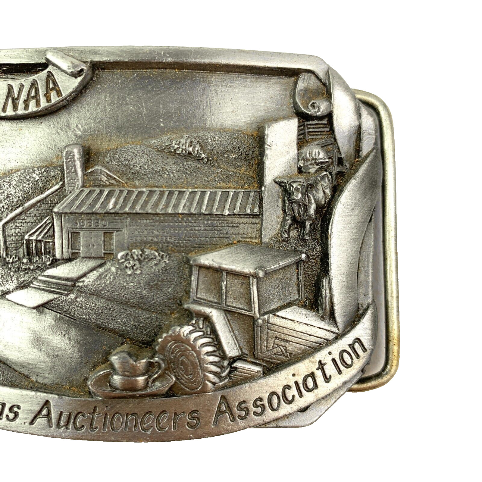 Kansas Auctioneers Association NAA Jane Gehring Metal Belt Buckle 1988 80/300