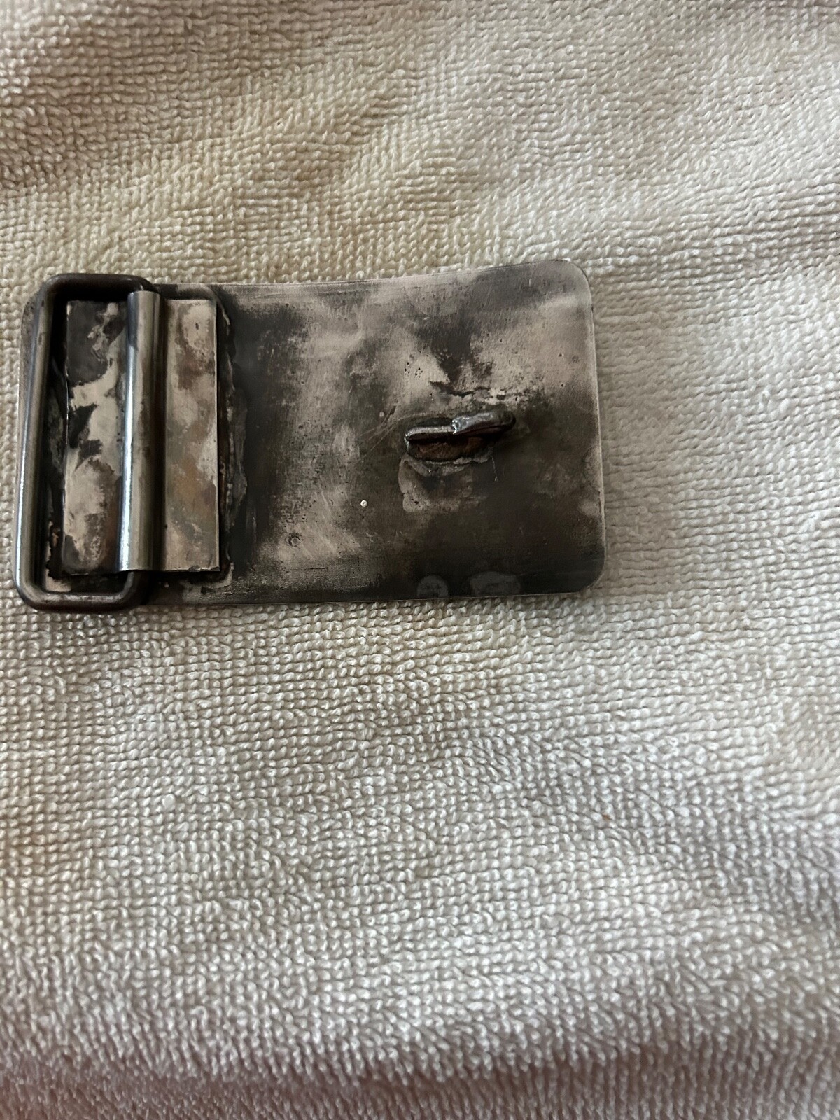 Vintage Modern Modernist Abstract Belt Buckle Brutalist