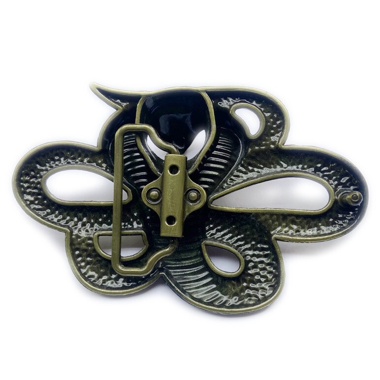 Snake Belt Buckle Western Cowboy Native American Motorcyclist (SNK-03-G)