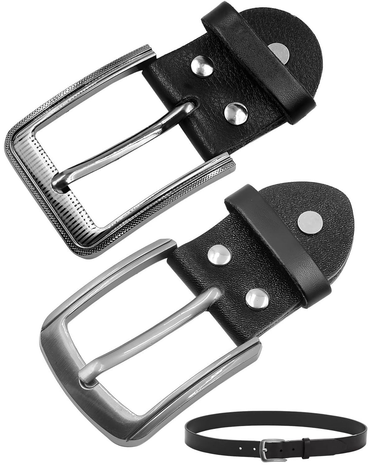 2 Pack Single Belt Buckle for Replacement, for Men Classic Belt Buckle…