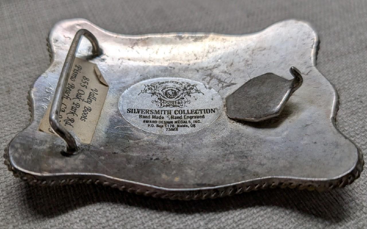 vintage SILVERSMITH COLLECTION belt buckle HORSE equestrian WESTERN cowboy