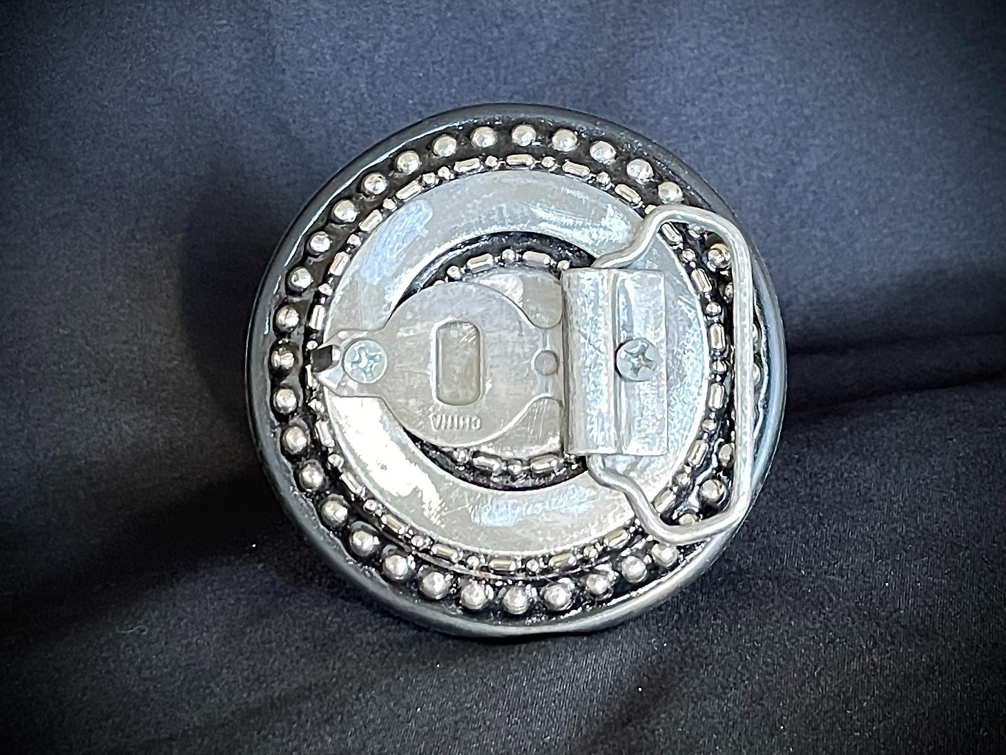 Mars Crypt Relic Skull Belt Buckle Red Crystal Eyes Handmade Darren McNeese