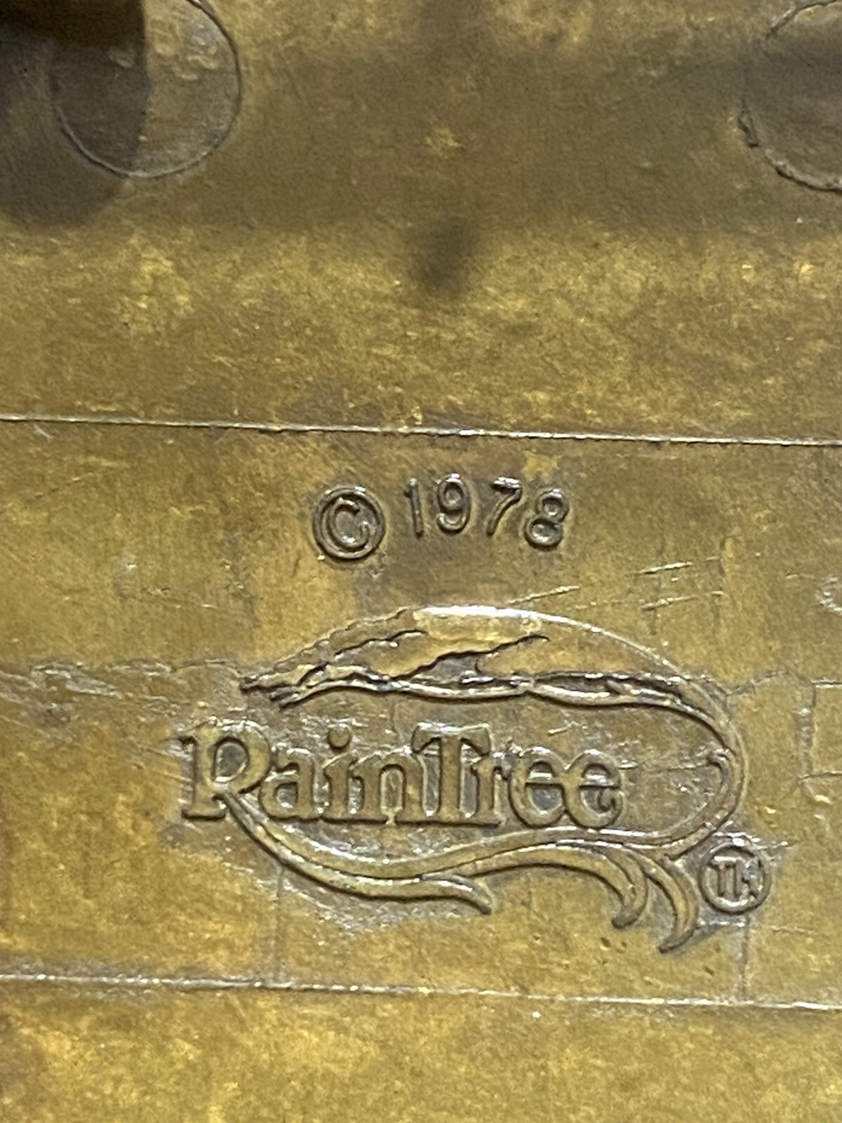 Vintage Raintree Haul Pak Belt Buckle Brass 1978 Construction Truck 24k Overlay
