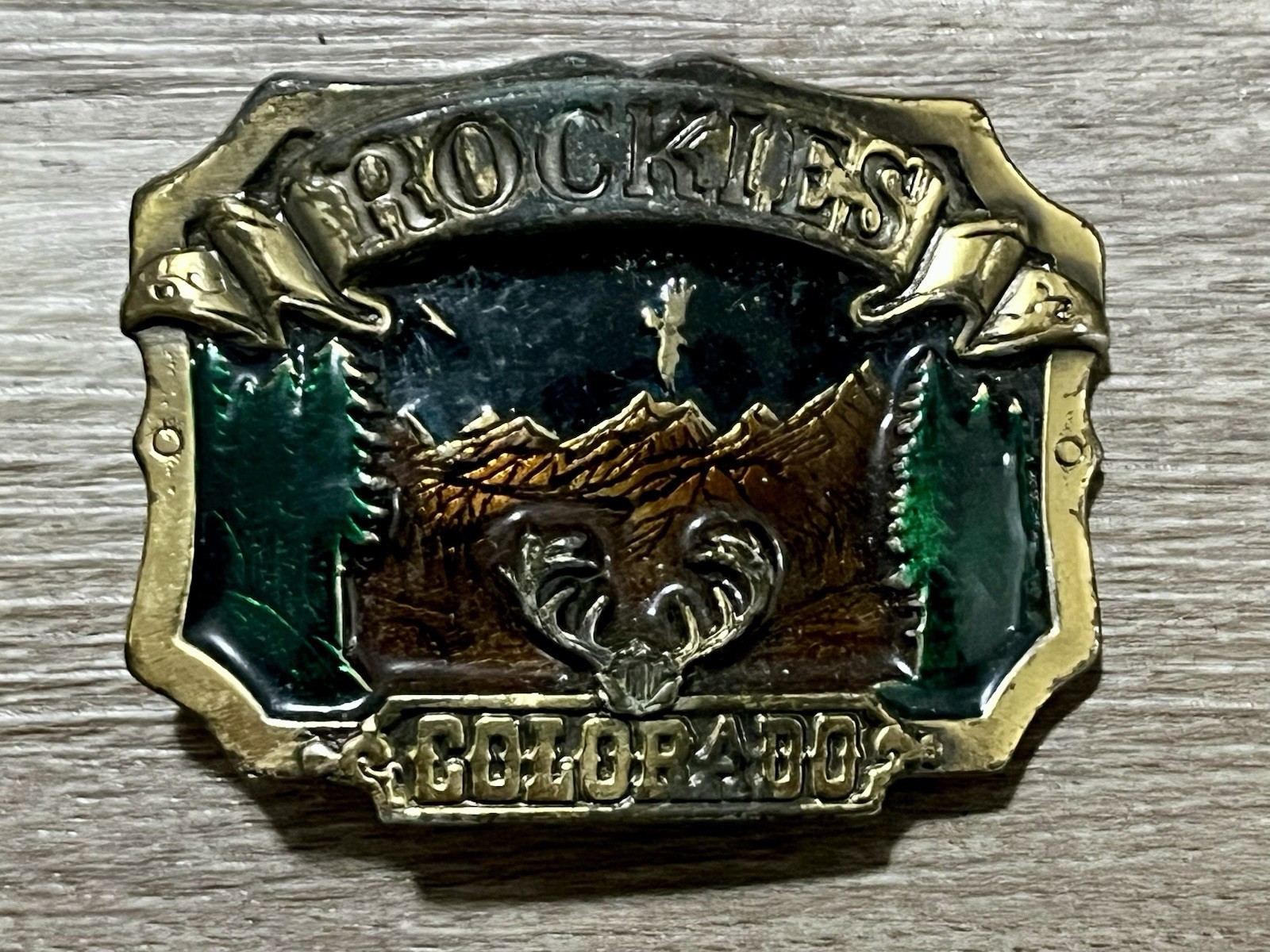 Vintage The Great American Buckle Co 1980 # 144 The Rockies Colorado