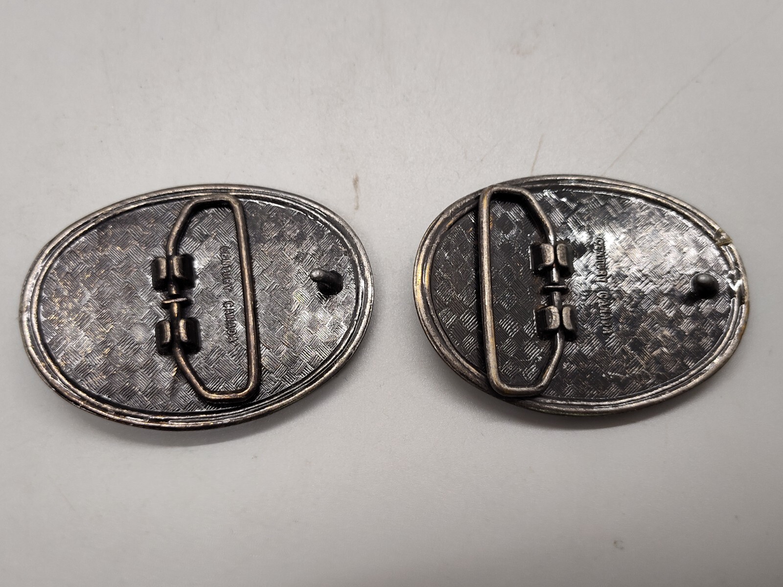 Vintage SMITH TOOL Solid Brass Belt Buckle Heavy Raised Drill Bit Lot Of 2