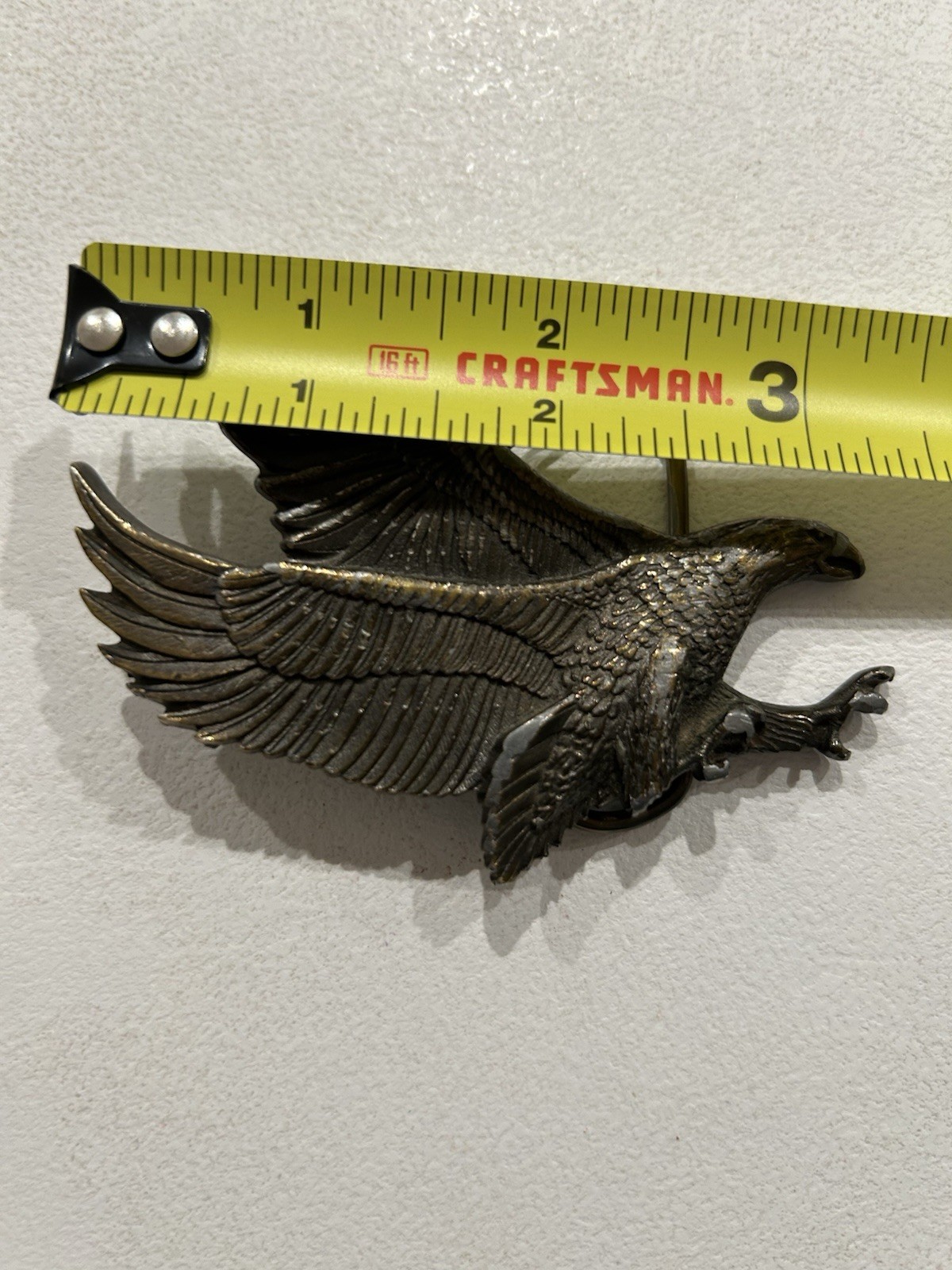 Vtg Flying Eagle Metal Belt Buckle Rare 506 USA Made Nature Patriotic Wildlife