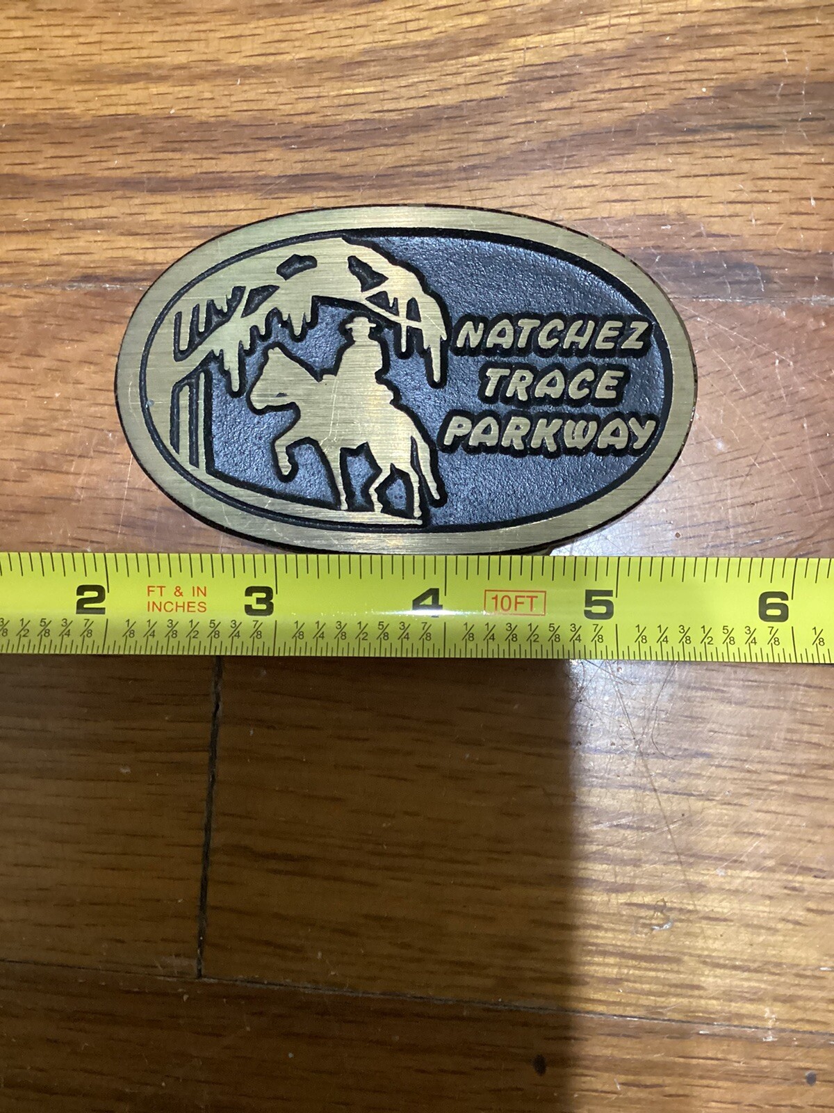 Vintage Natchez Trace Parkway Horse DynaBuckle Solid Brass Dyna Buckle Rare
