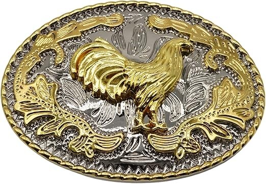 Chicken Rooster Western Rodeo Gold Tone Design Fashion Cowboy Belt Buckle