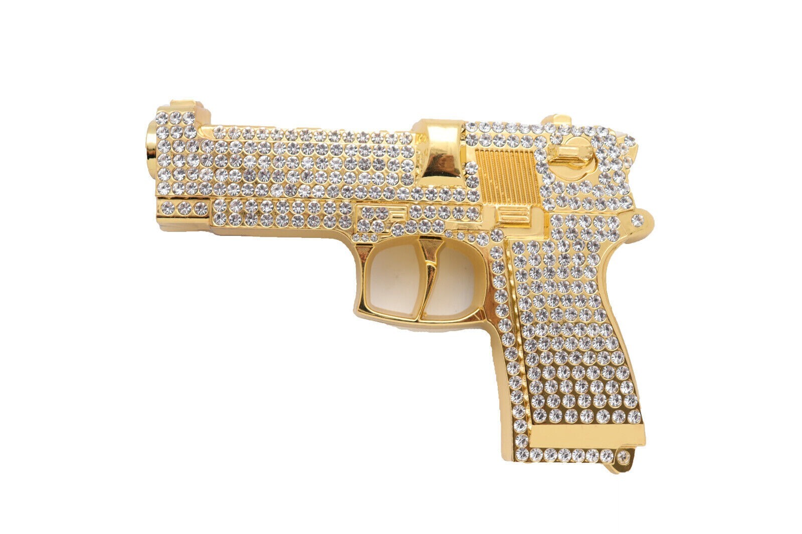 Gun Belt Buckle Rhinestones Gold Metal Iced Men Fashion Pistol Real Cowboy Style