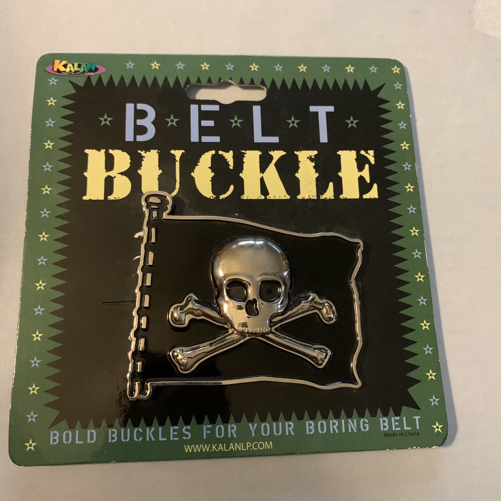 Skull Crossbone Pirate Flag Goth Gothic Skeleton Belt Buckle