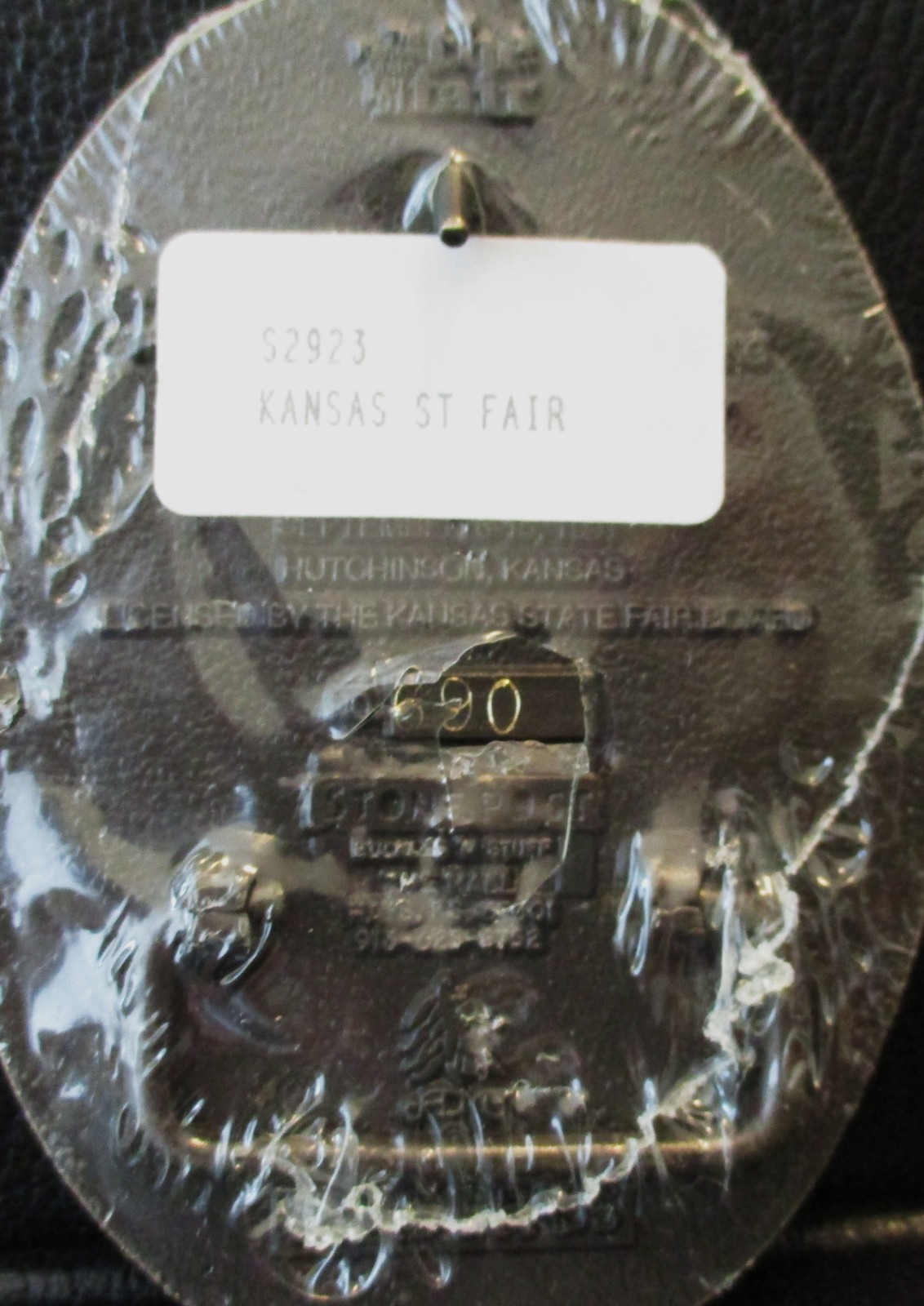 1991 Kansas State Fair Brass Belt Buckle Hutchinson The Present Limited Edition