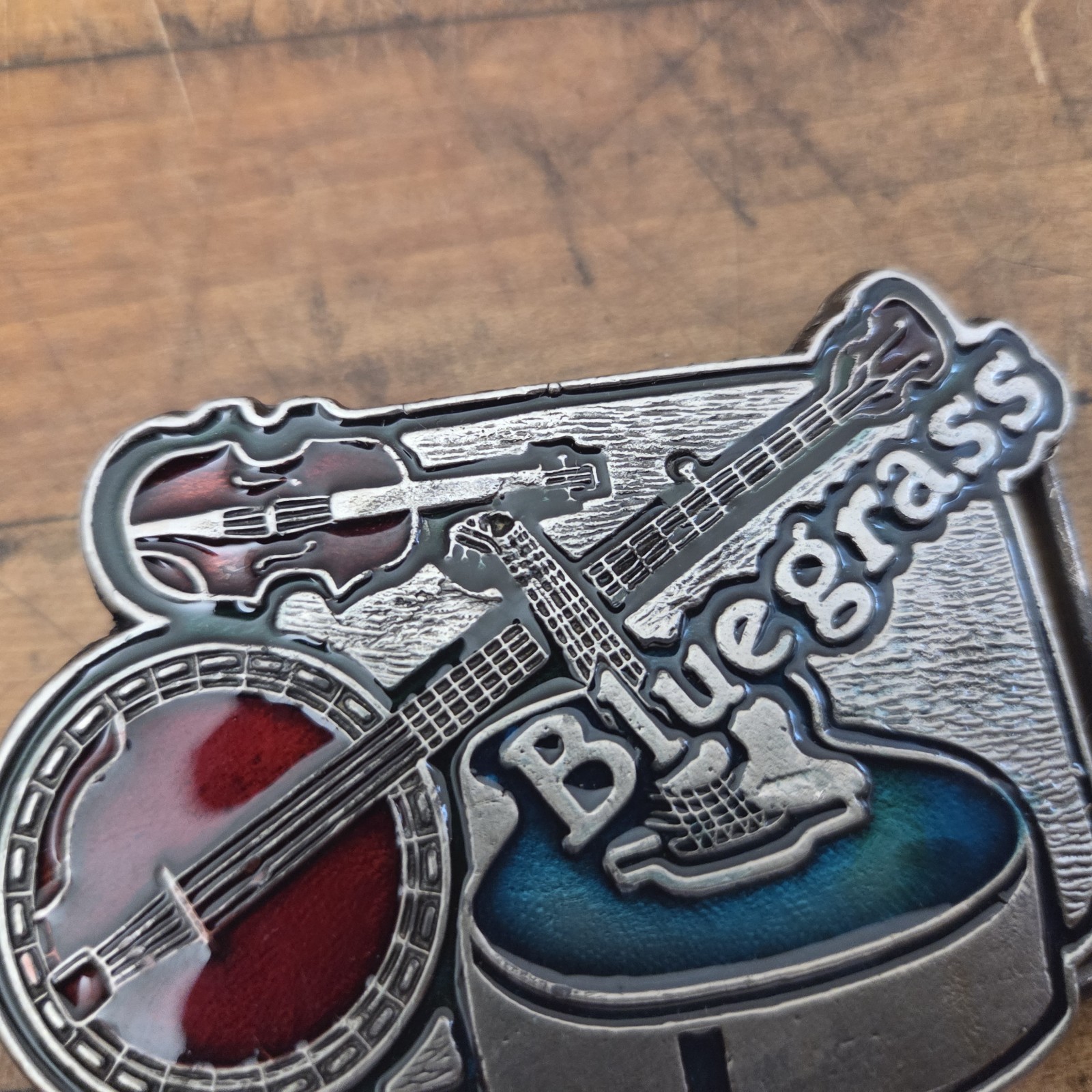 BLUEGRASS countrymusic BRASS belt buckle WESTERN guitar fiddle
