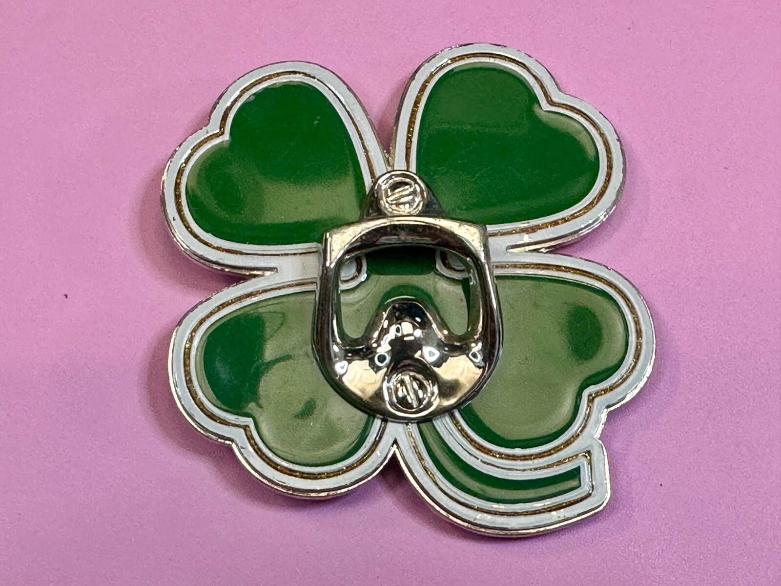 Lucky Four Leaf Clover Shamrock Cut Out Novelty Belt Buckle with Bottle Opener