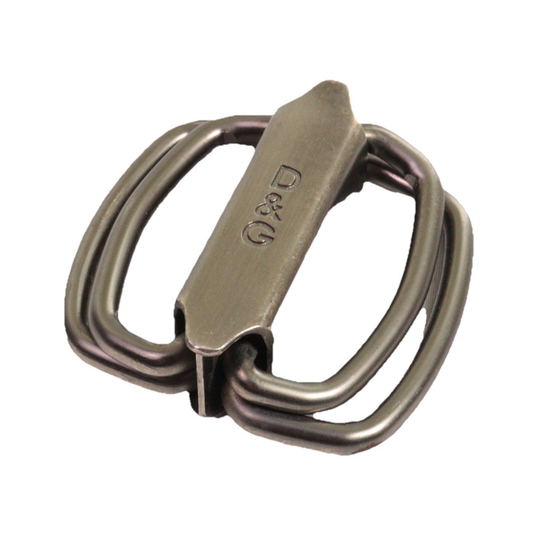 Dolce & Gabbana D&G Logo Silver Tone Metal Belt Buckle For Fabric Belts