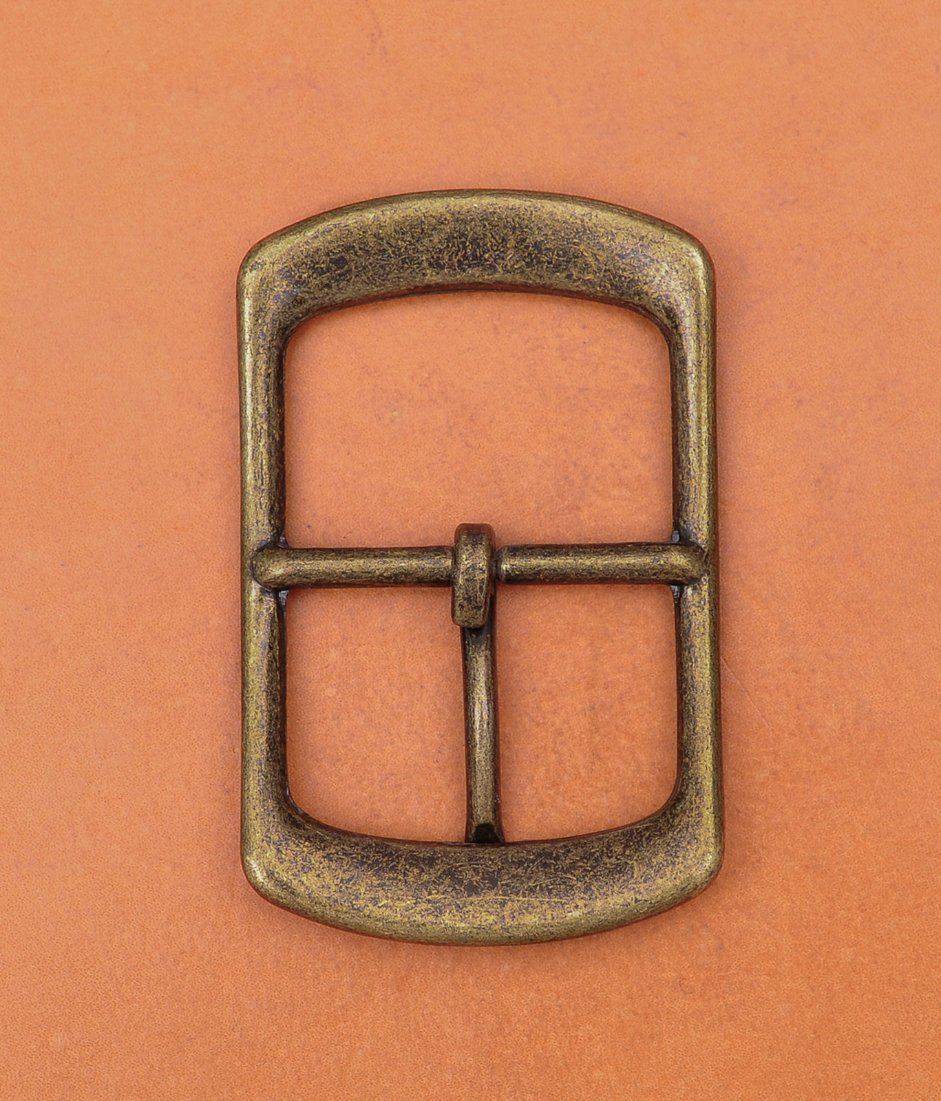 Antique Brass Center Bar Belt Buckle for Leather Belt Replacement Fit 40mm Strap