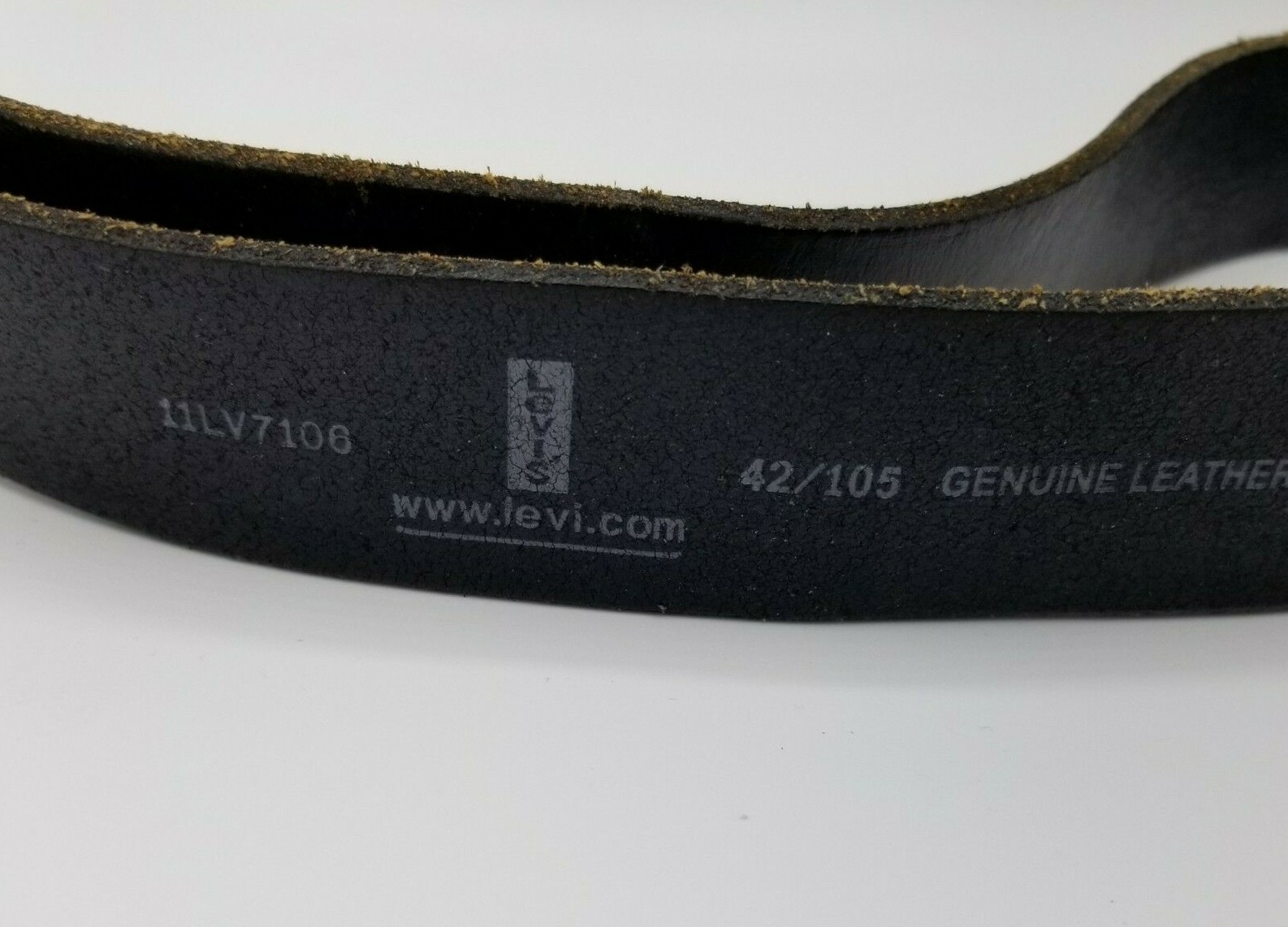 Levi&rsquo;s Leather Belt Black Two Horse Brand Limited Edition Buckle Size 42/105