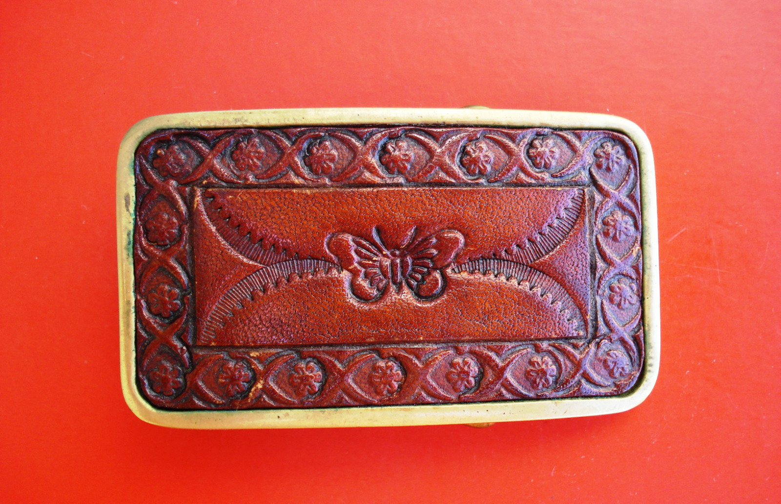 VTG Shambu Solid Brass Handmade Leather Belt Buckle