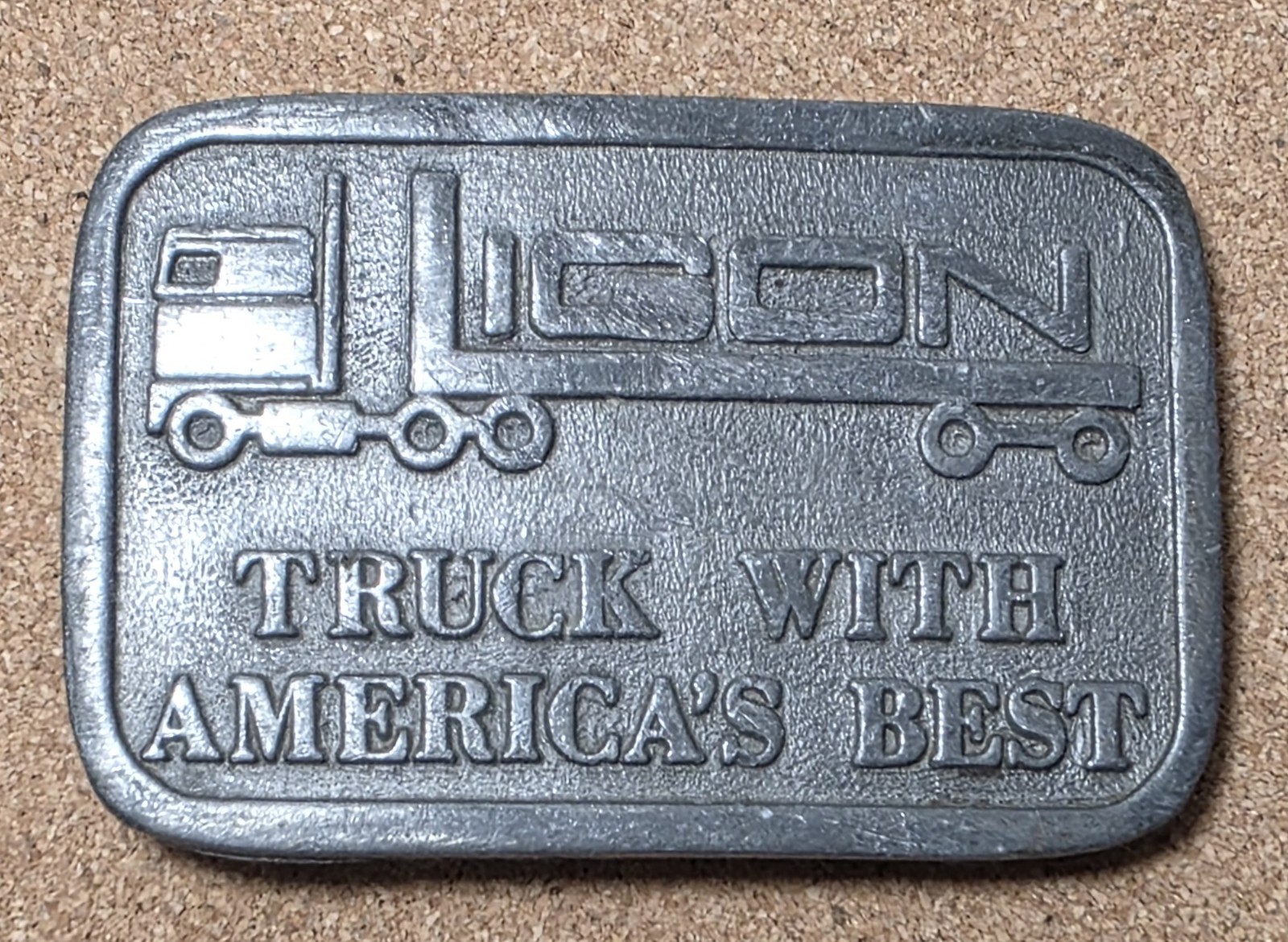 Truck With America&rsquo;s Best 1970&rsquo;s Hit Line USA Silver Tone 2&Prime; X 3&Prime; Belt Buckle