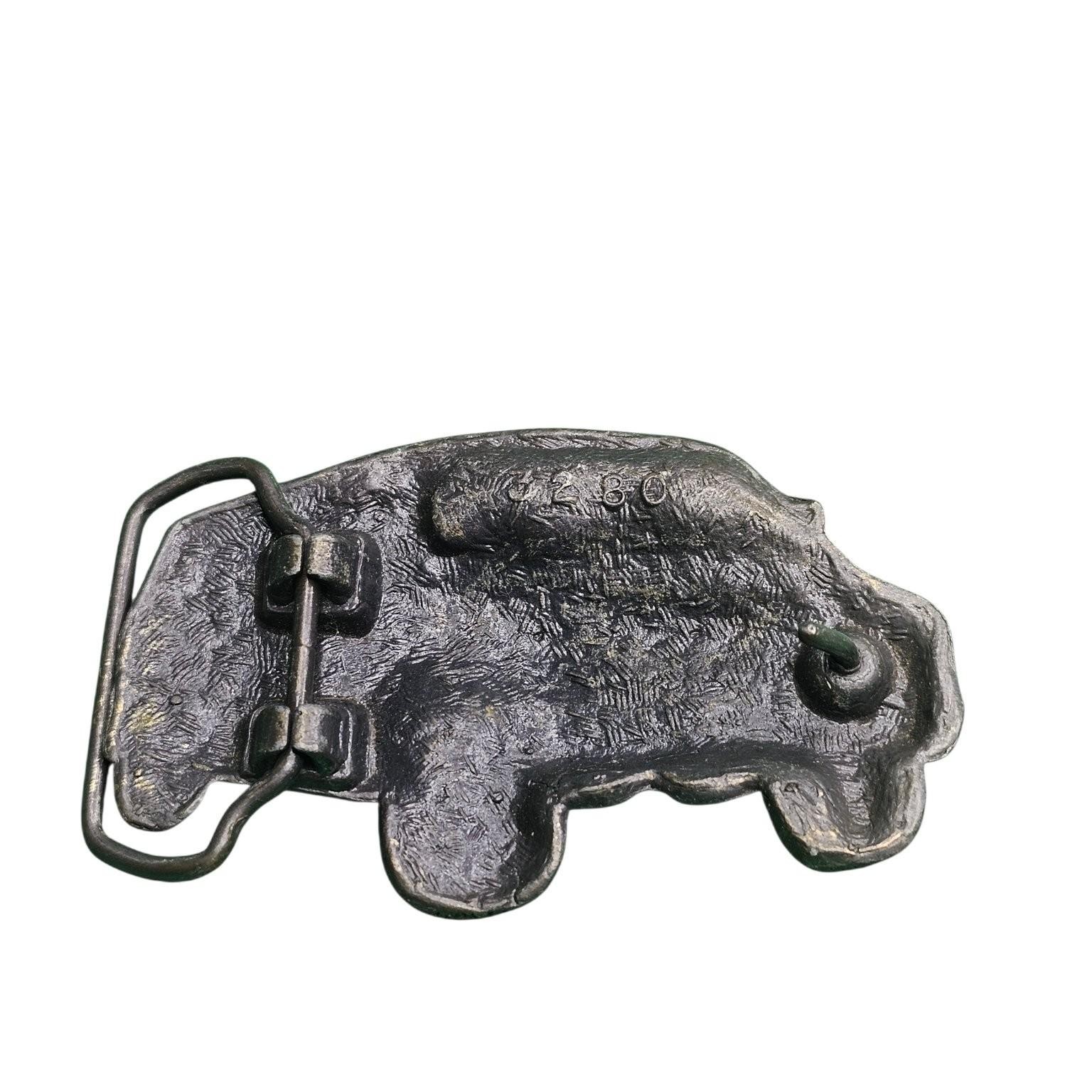 Vintage Metal Van Belt Buckle Rustic Truck Design