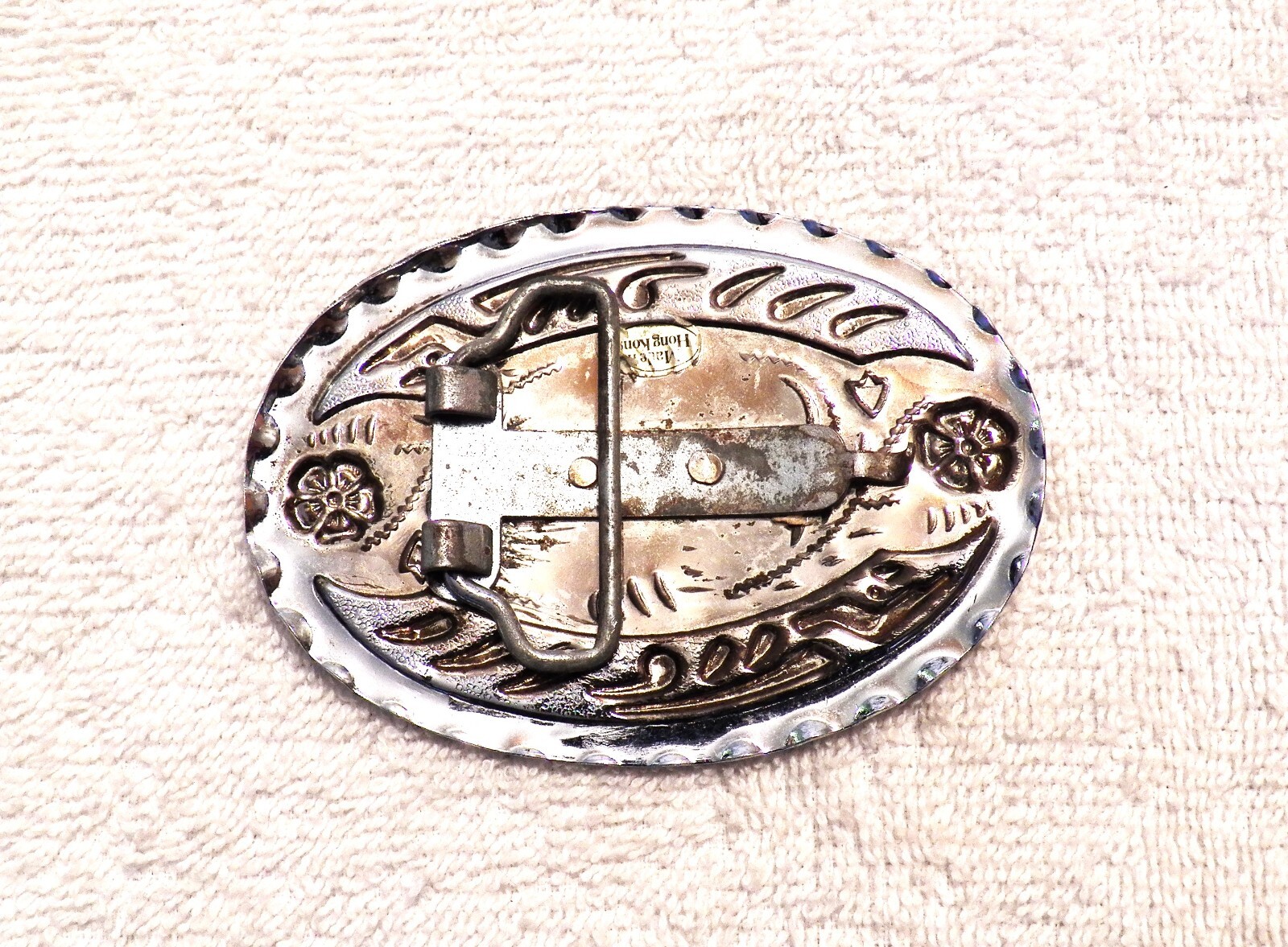 CLASSIC BELT BUCKLE PATRIOTIC FLYING EAGLE WINGS FEATHERS GOLD/SILVER TONE BB13