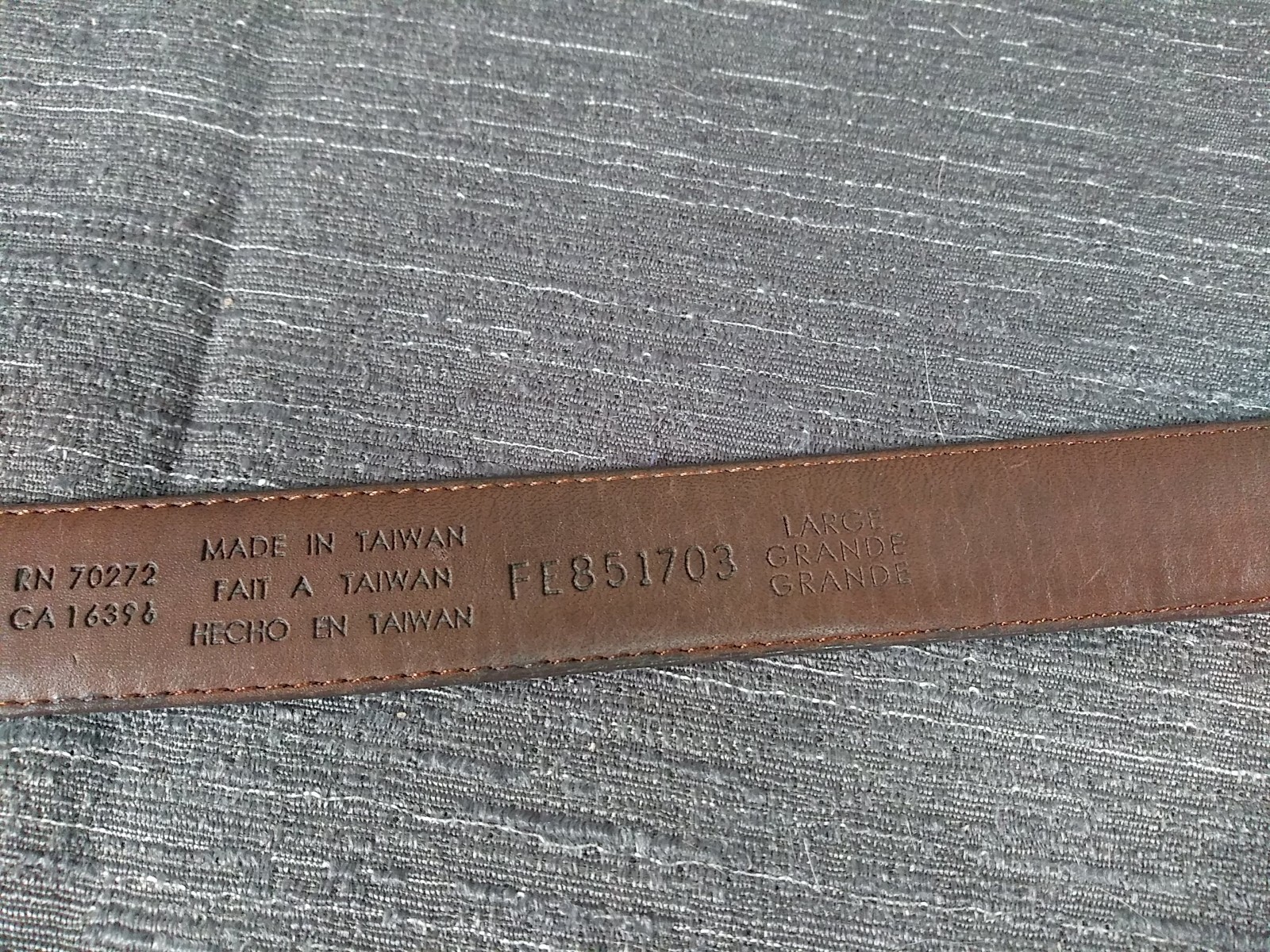 Liz Claiborne Belt Womens Large Brown Genuine Leather