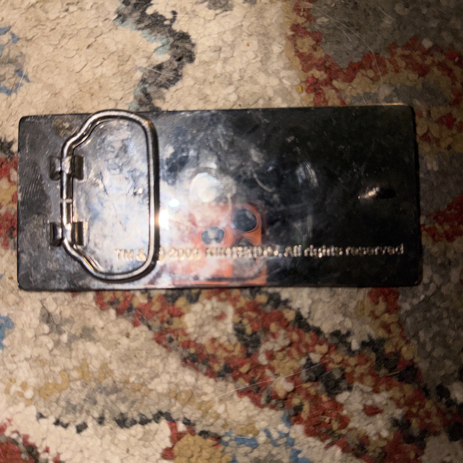 Vtg 2003 Nintendo Belt Buckle Men&rsquo;s Black/Red/Silver