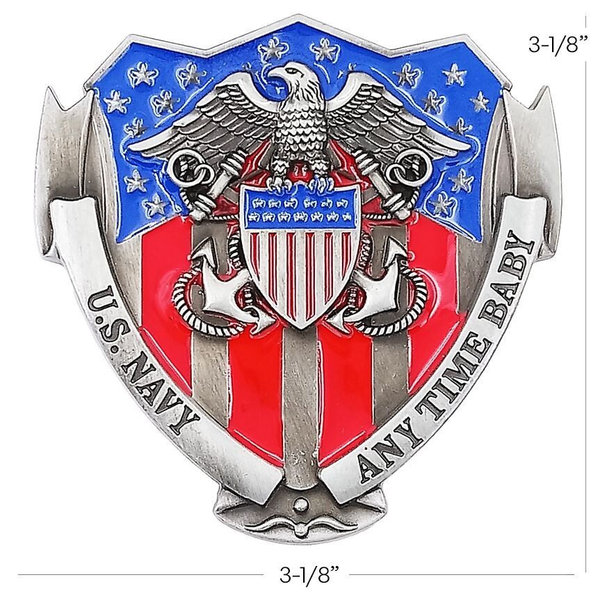 US NAVY Belt Buckle 3D Enamel Colored Any time Baby NAVY corps Gift