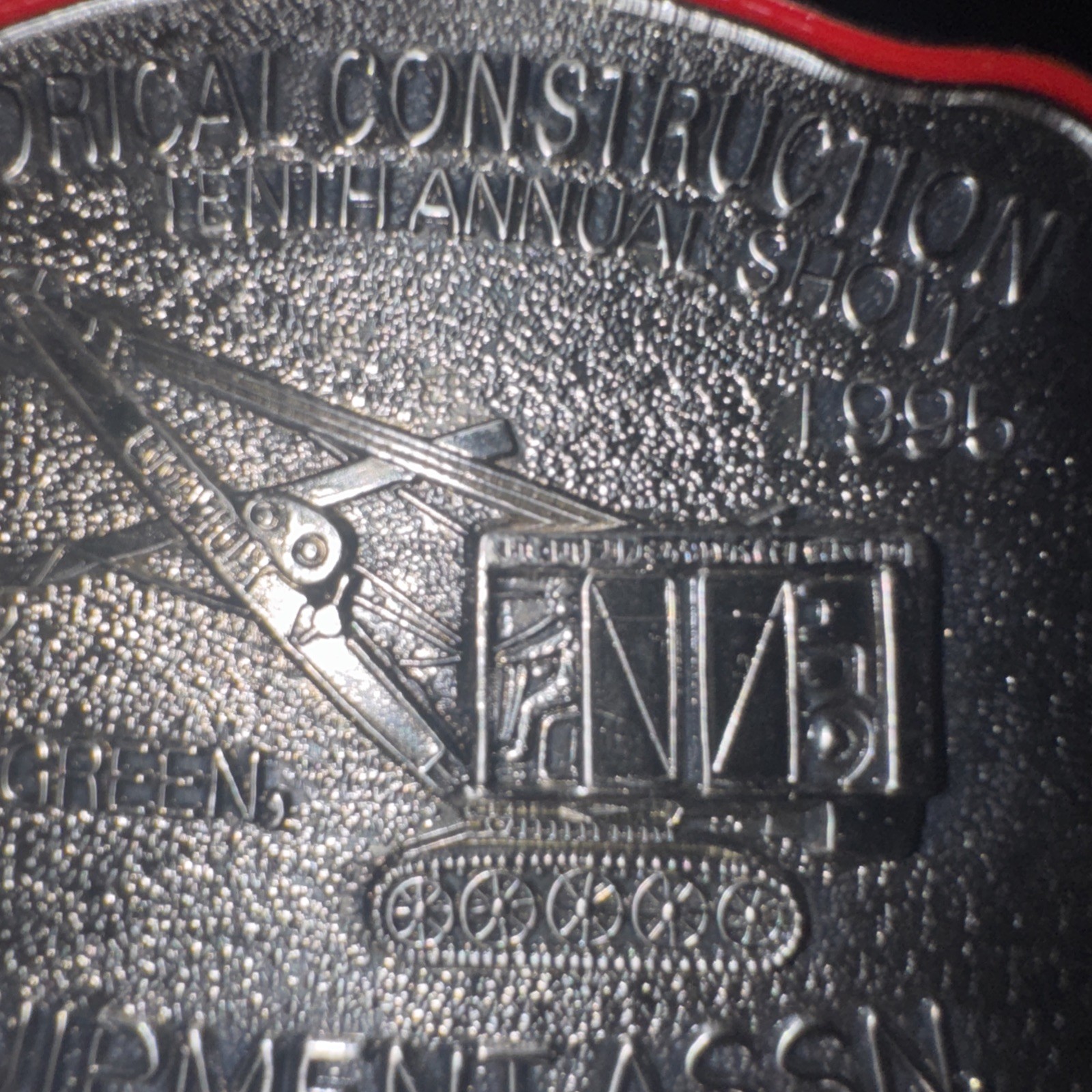 Historical Construction Equipment Show Belt Buckle Limited Edition Embossed 1995