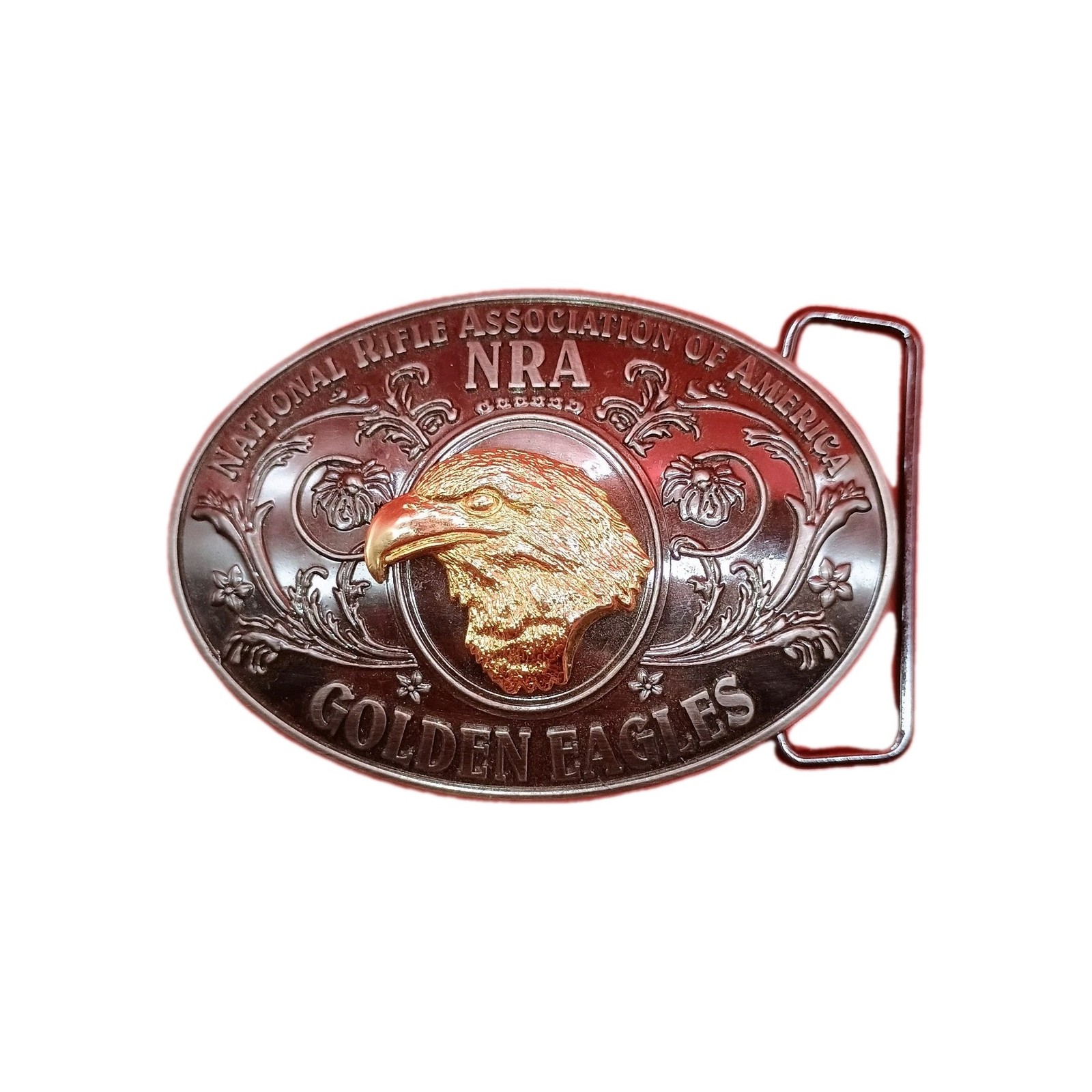 Beautiful Vivid NRA Golden Eagles Limited Edition Belt Buckle Mint